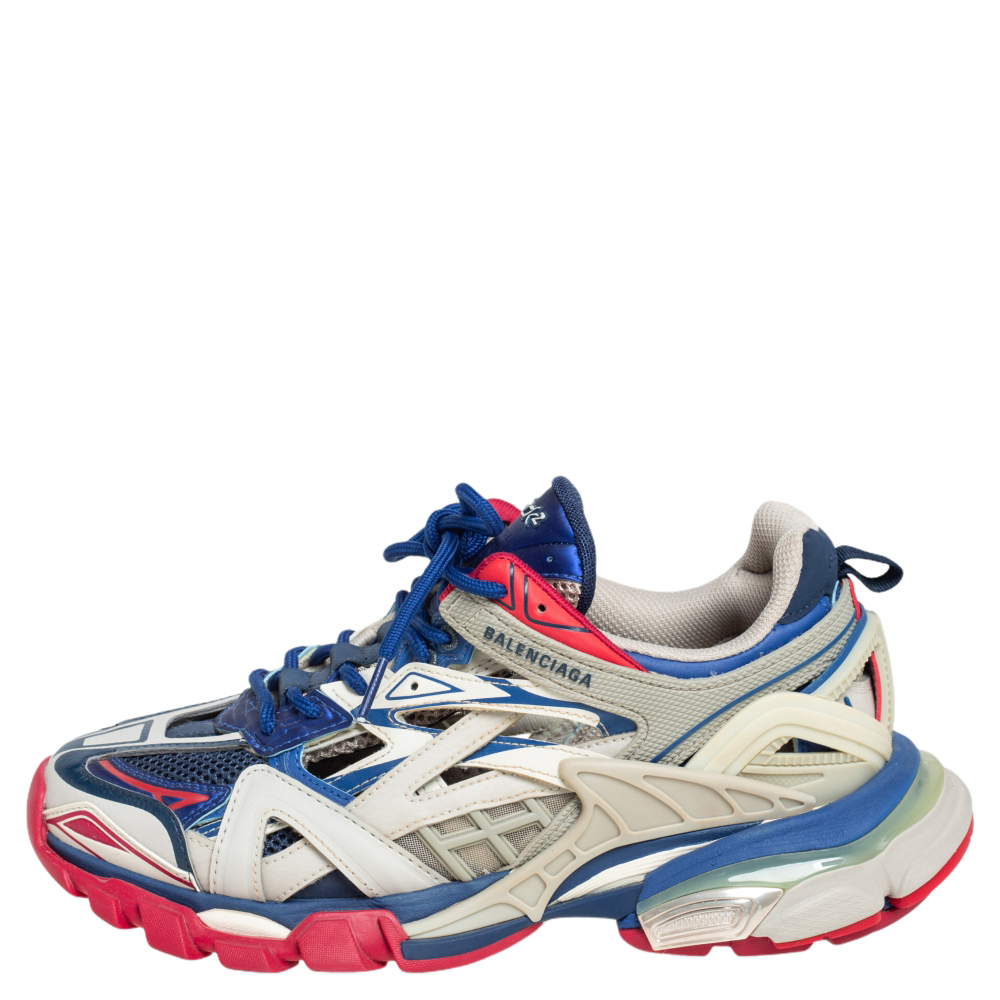 

Balenciaga Multi Leather And Mesh Track Sneakers Size, Multicolor