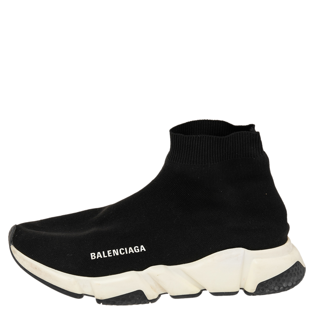 

Balenciaga Black Knit Fabric Speed High Top Sneakers