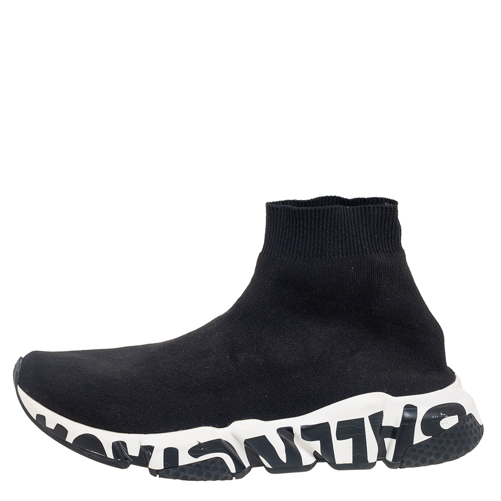 

Balenciaga Black Knit Fabric Sock Sneakers Size