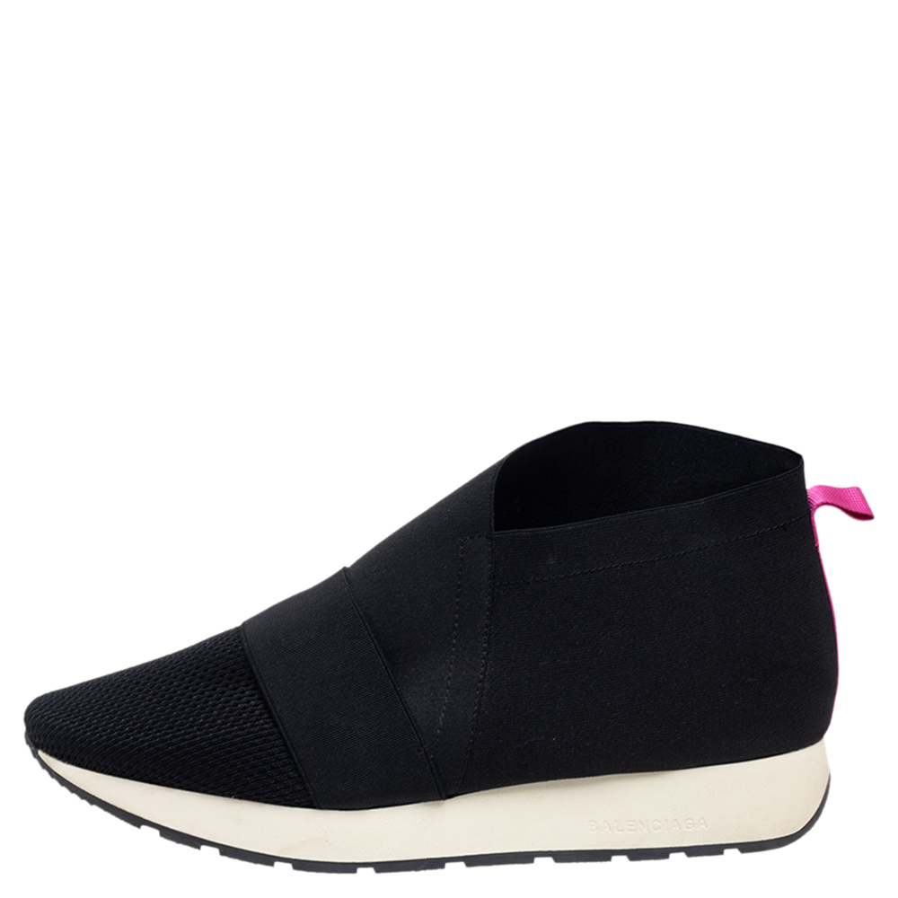 

Balenciaga Black Stretch Band And Mesh Slip On Sneakers Size