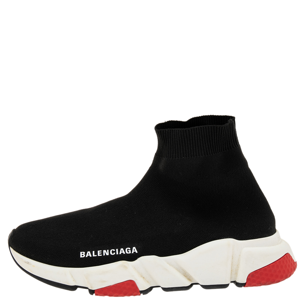 

Balenciaga Black Knit Fabric Speed Trainer Sneakers Size