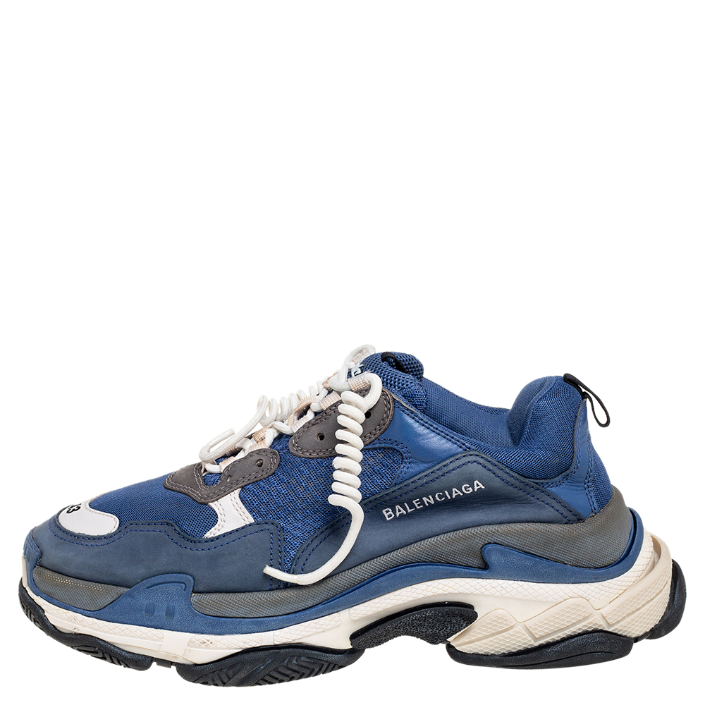 

Balenciaga Multicolor Leather And Mesh Triple S Sneakers Size
