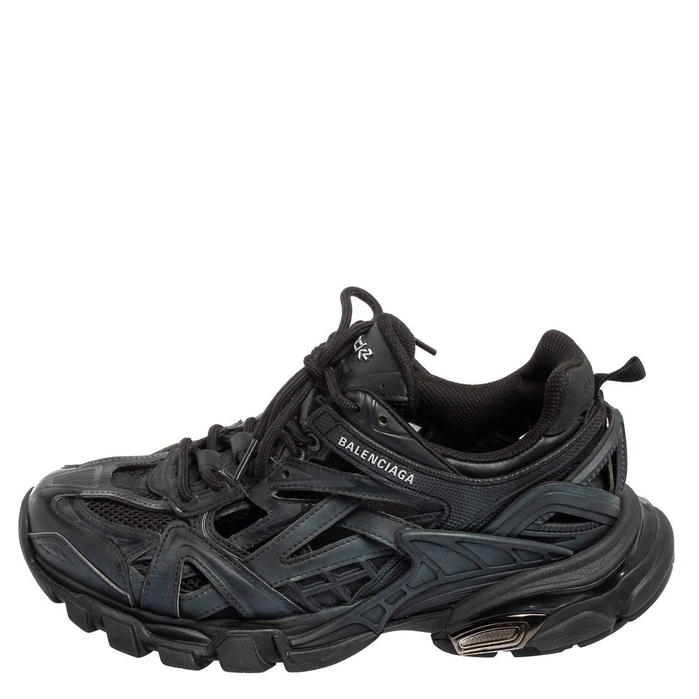 

Balenciaga Black Rubber And Mesh Track 2 Sneakers Size