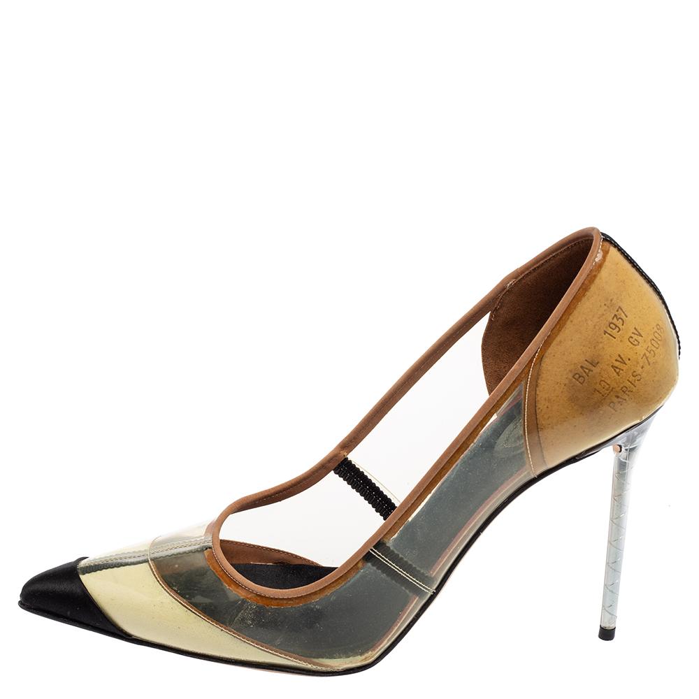 

Balenciaga Multicolor PVC and Satin Pointed-Toe Pumps Size