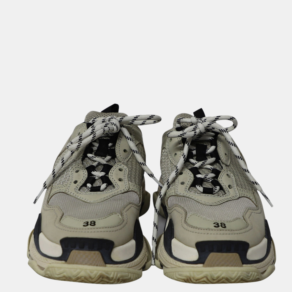 

Balenciaga White/Black Leather Triple S Sneaker Size EU, Multicolor