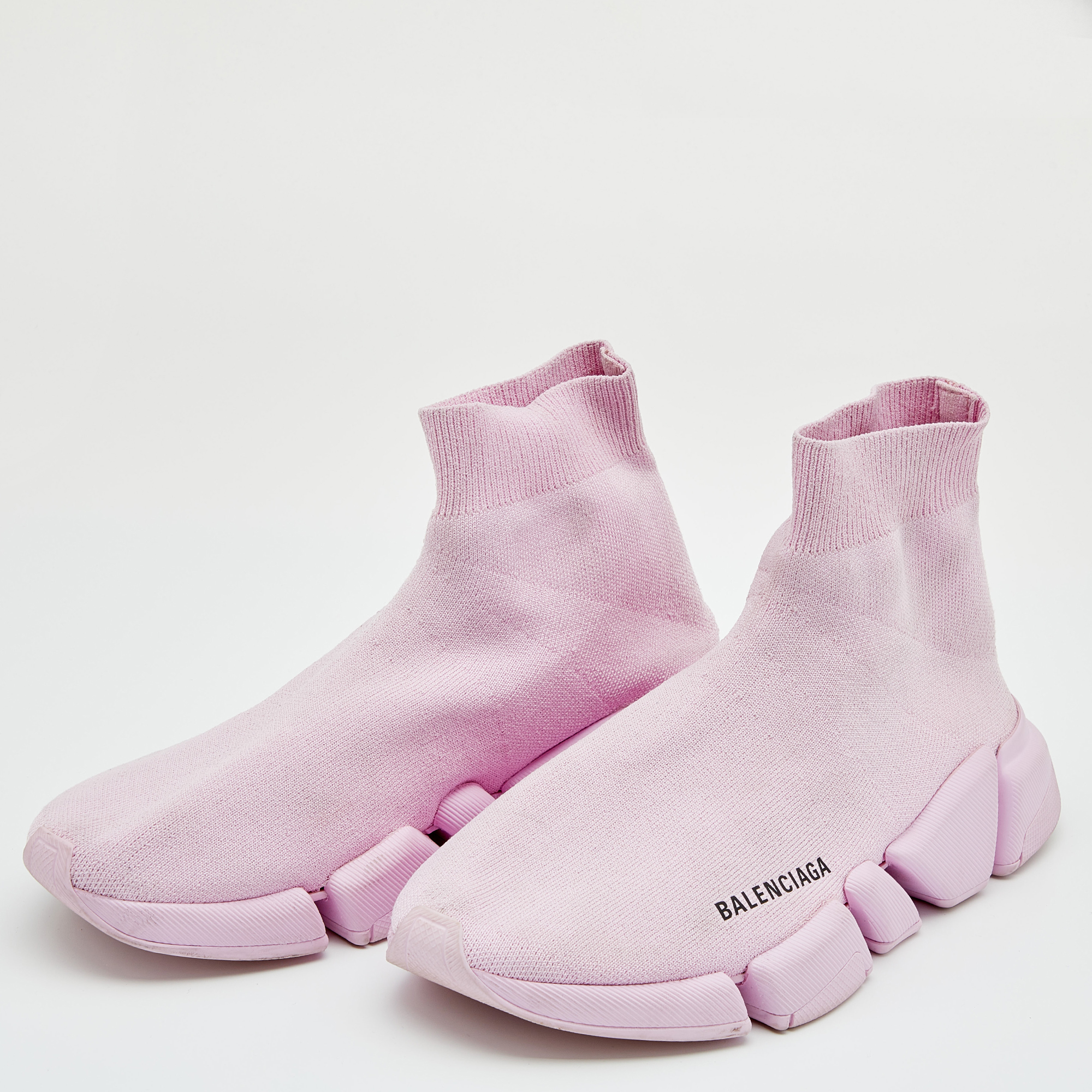 

Balenciaga Pink Knit Fabric Sock Design 'Speed' Sneakers Size