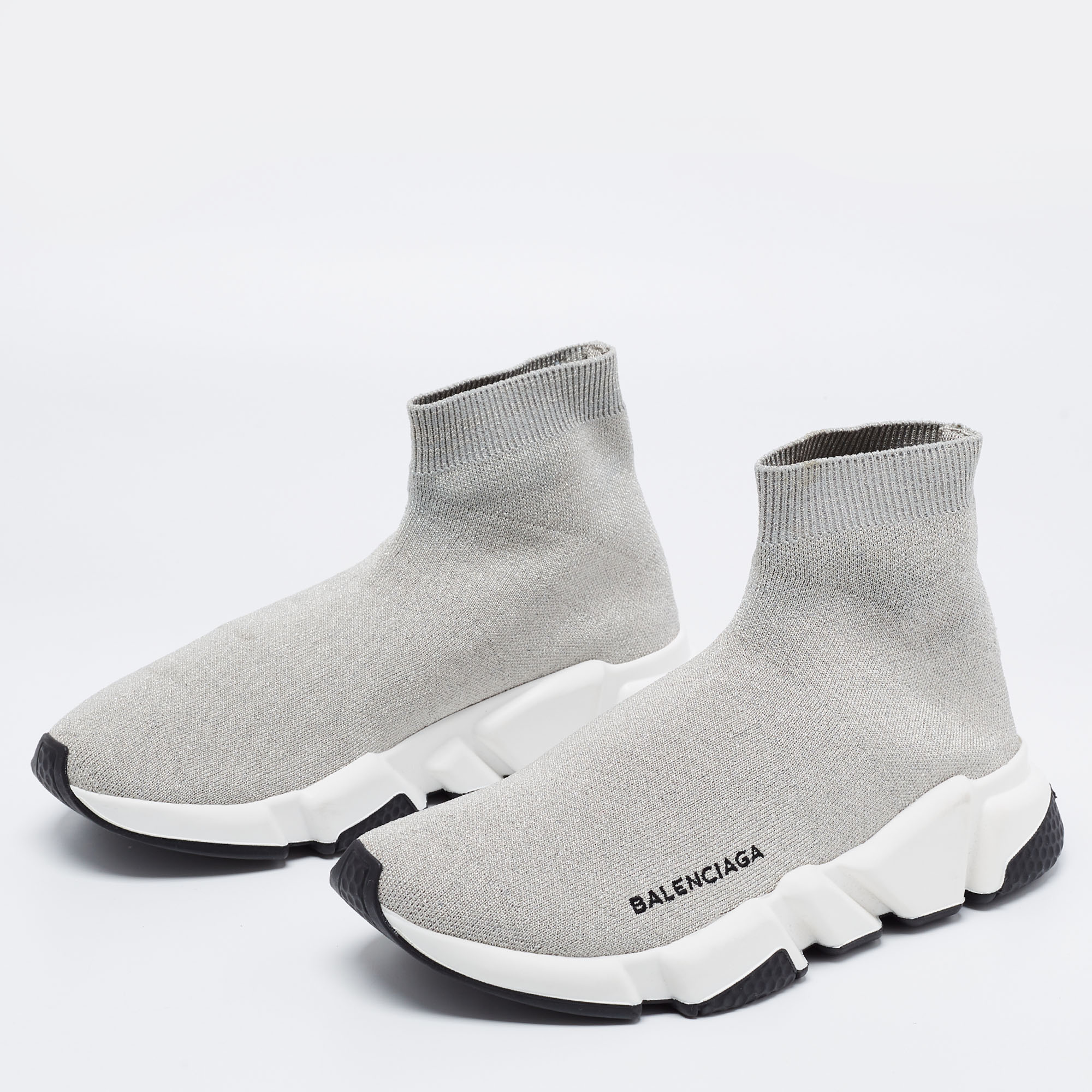 

Balenciaga Grey Fabric Speed 2.0 Sneakers Size