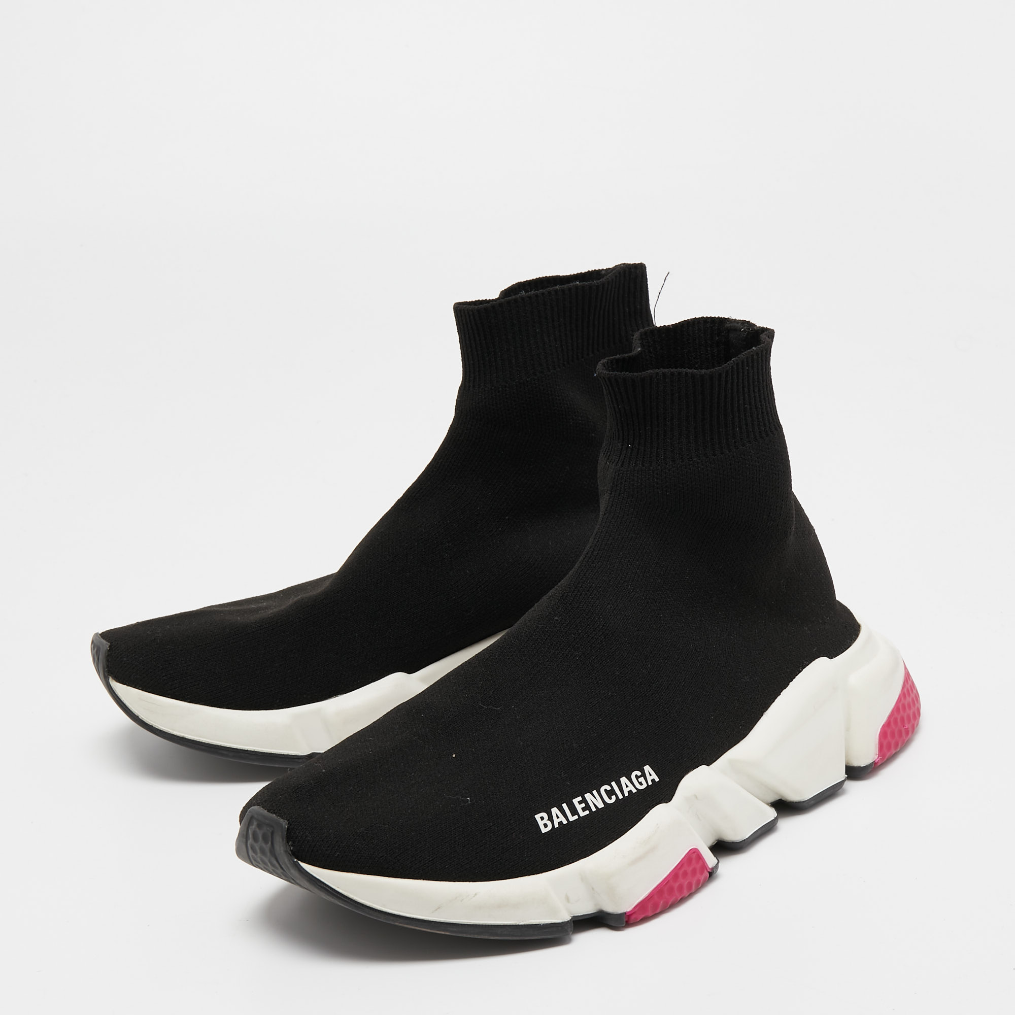 

Balenciaga Black Knit Fabric Speed 2.0 Sneakers Size, Blue
