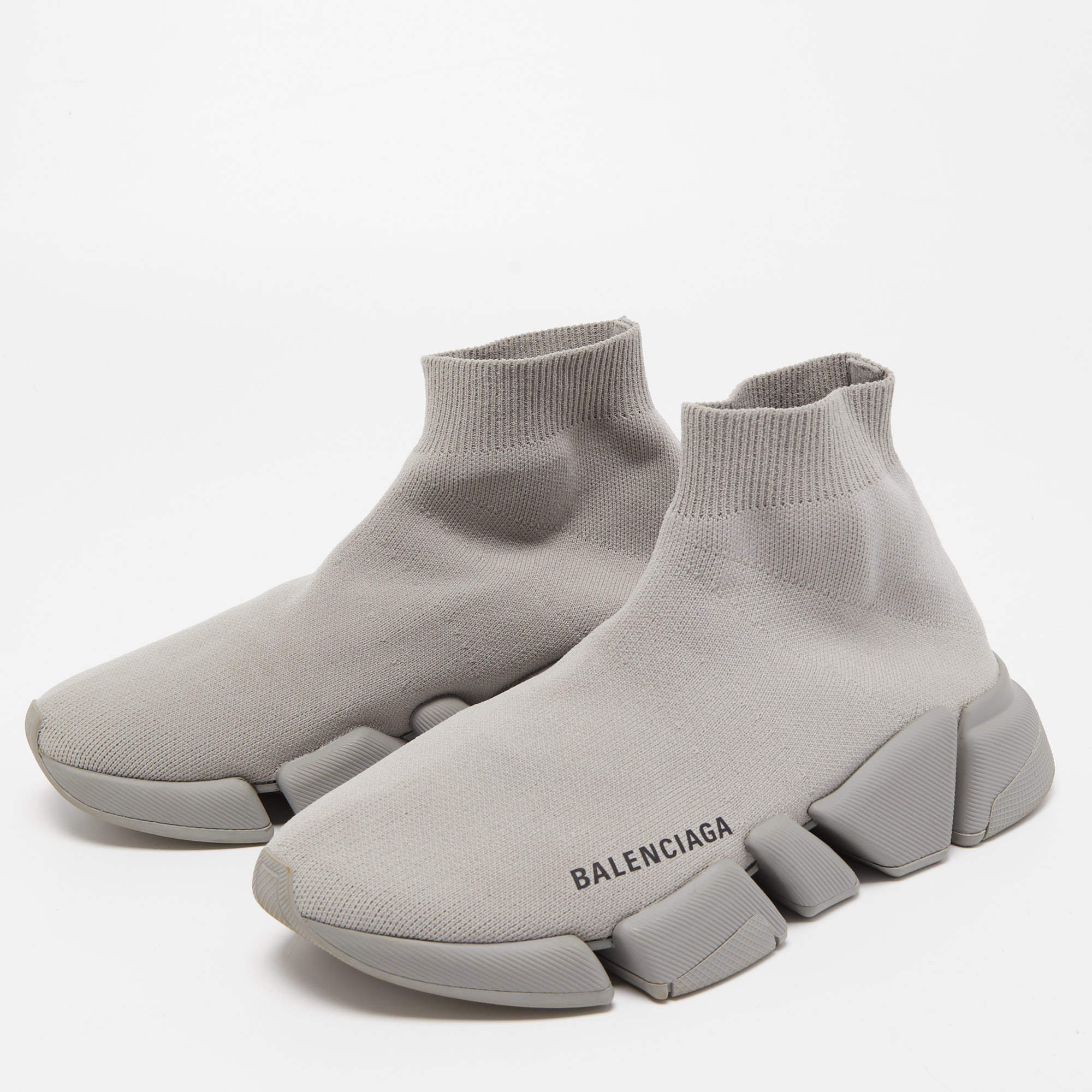 

Balenciaga Grey Knit Speed Trainer Sneakers Size