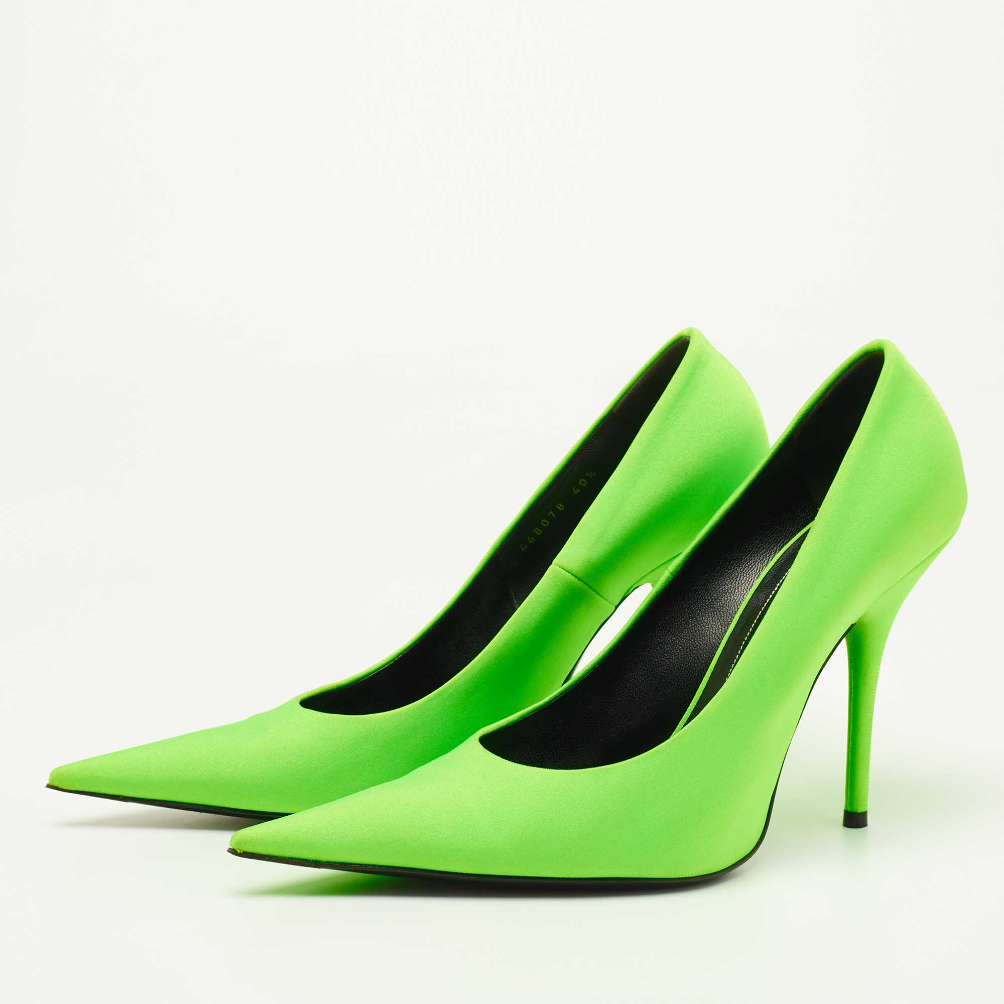 

Balenciaga Neon Green Nylon Knife Pumps Size