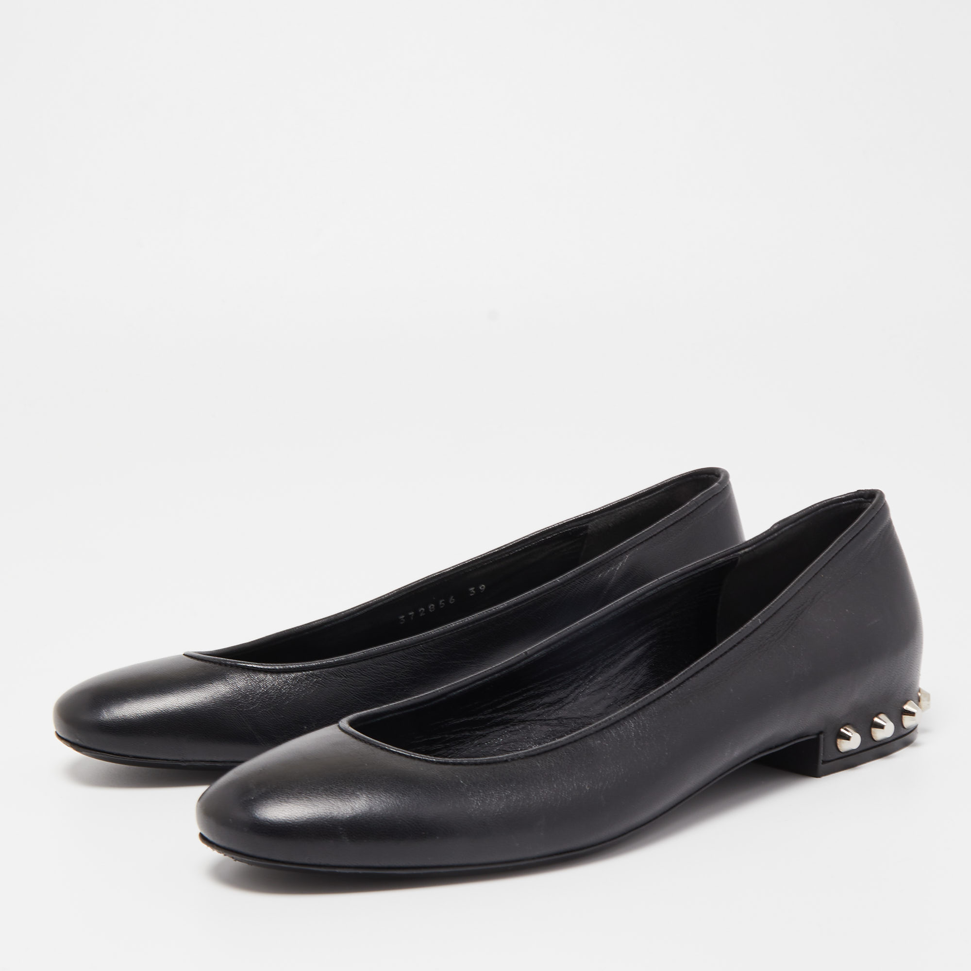 

Balenciaga Black Leather Ballet Flats Size