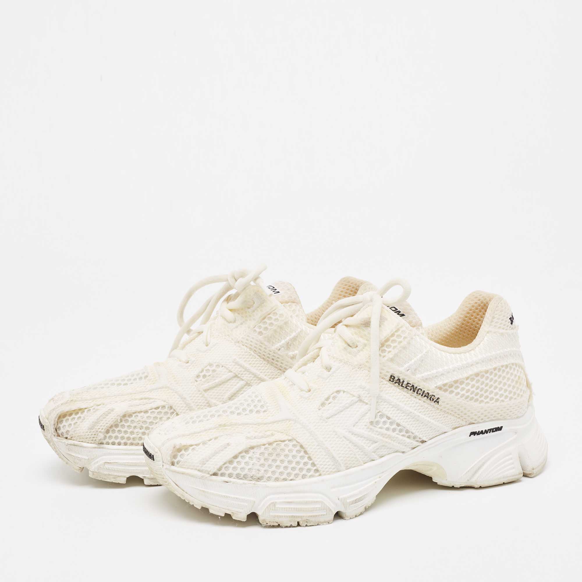 

Balenciaga White Mesh Phantom Sneakers Size