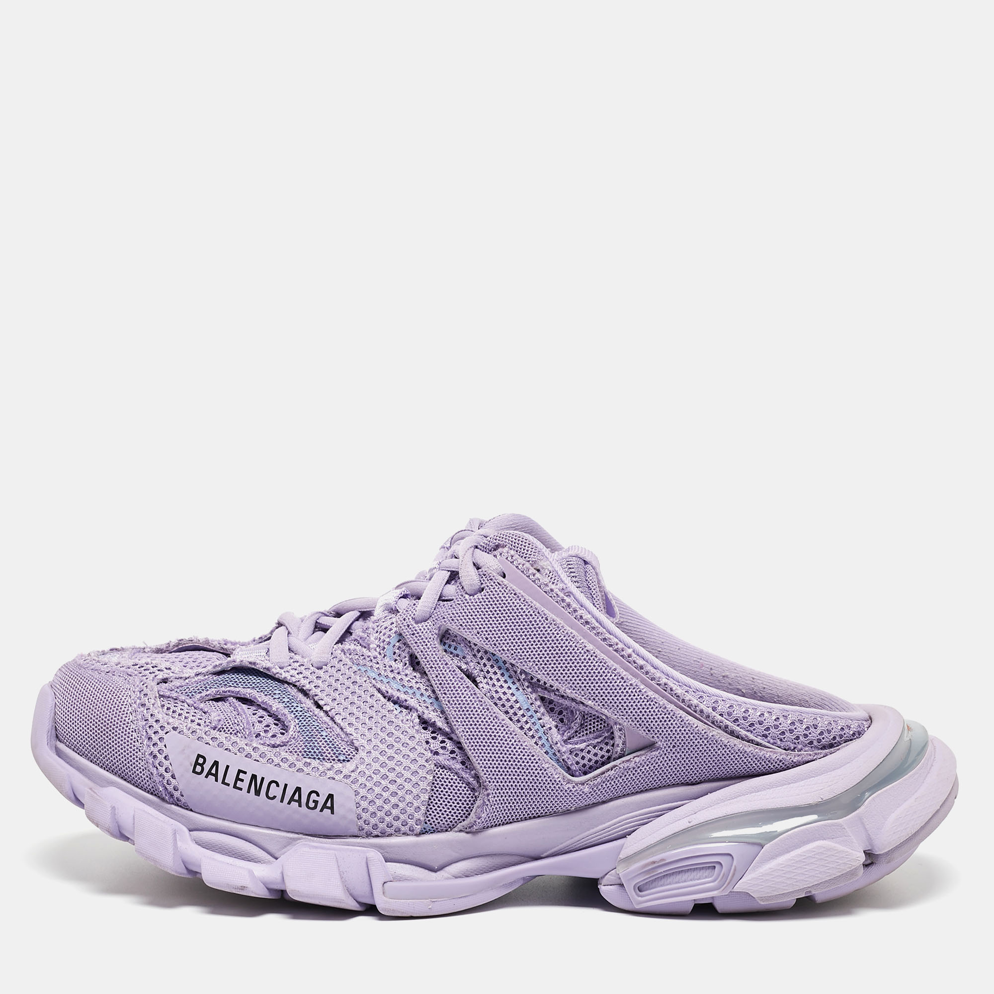 Pre-owned Balenciaga Lilac Mesh Track Mule Sneakers Size 39 In Purple