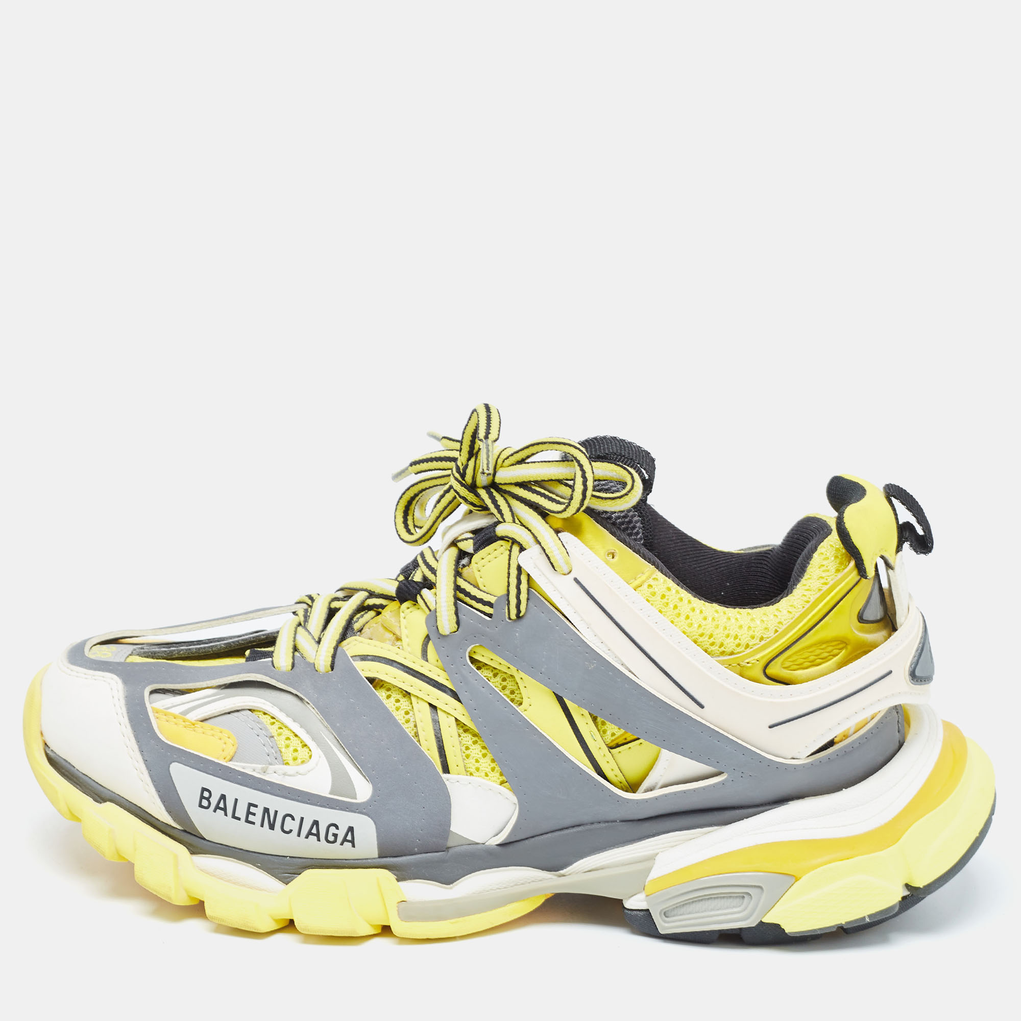 

Balenciaga Multicolor Mesh and Faux Leather Track Sneakers Size