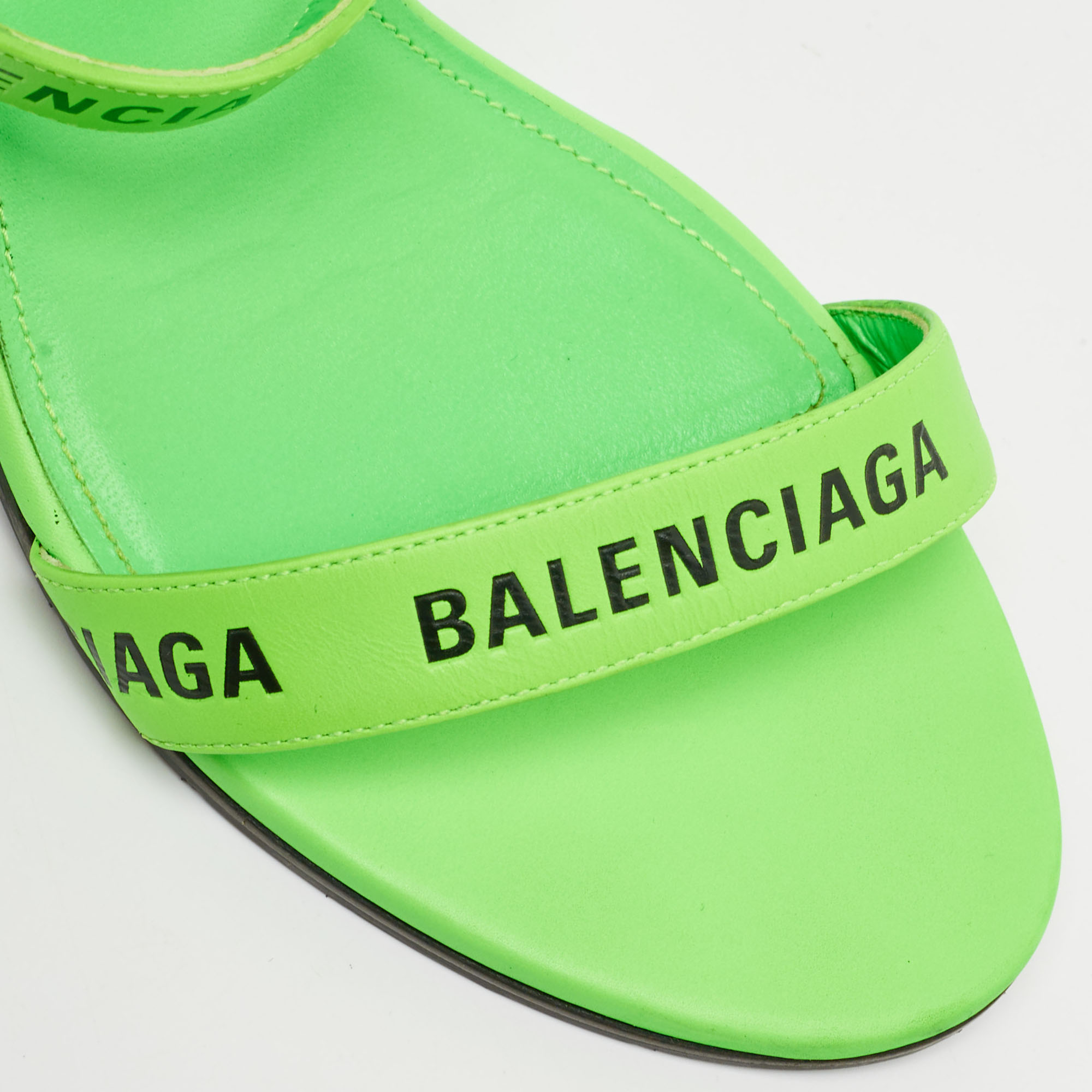 Balenciaga neon sales green sandals