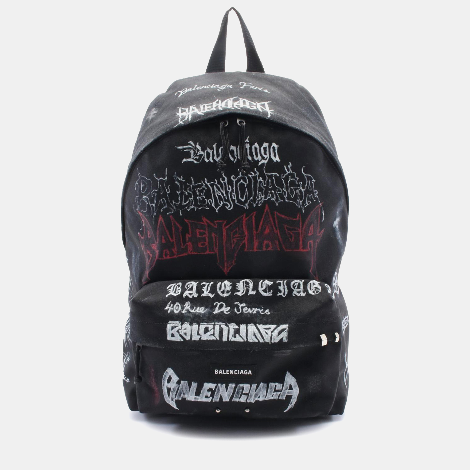 

Balenciaga Black Nylon DIY Metal Allover Explorer Backpack