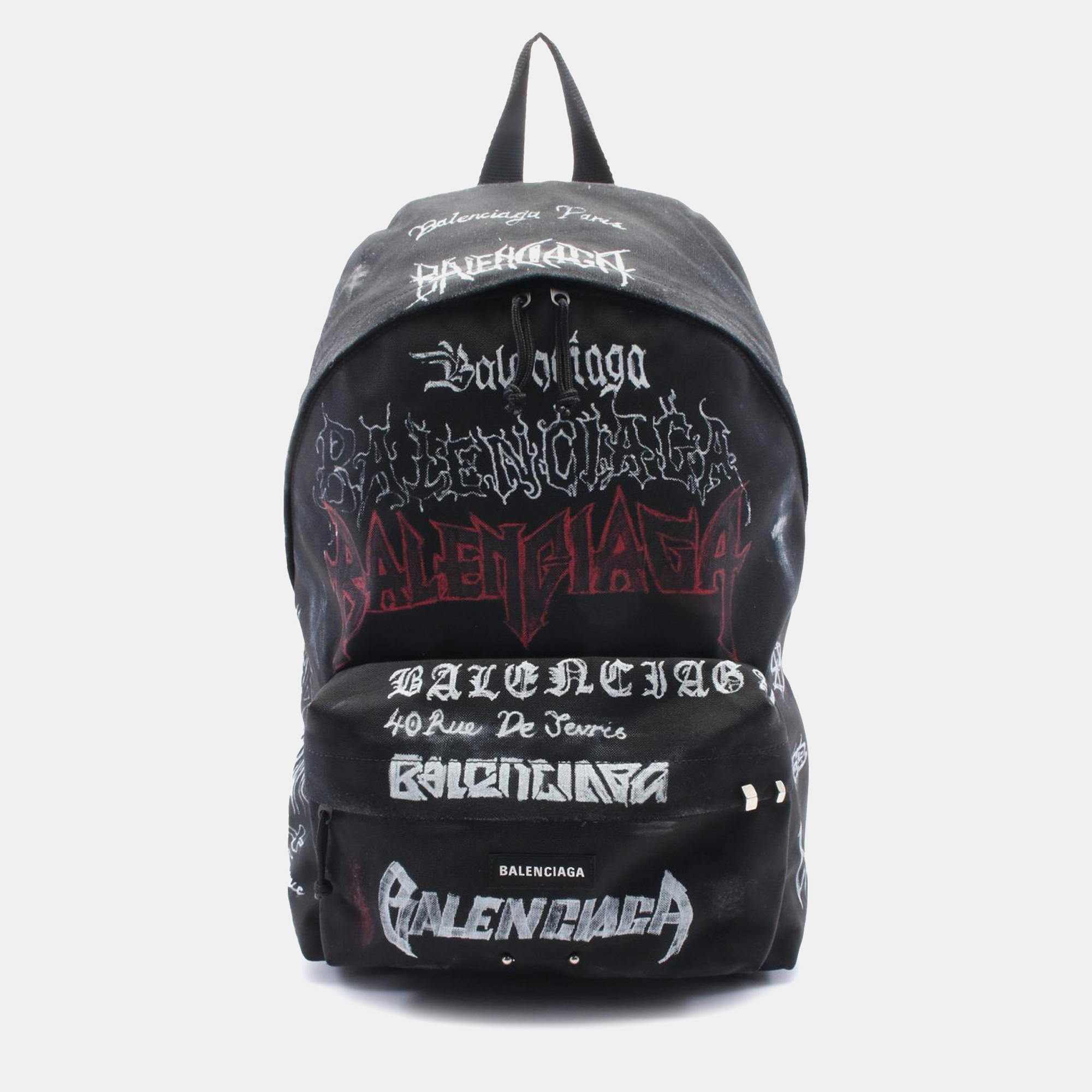 

Balenciaga Black Nylon DIY Metal Allover Explorer Backpack