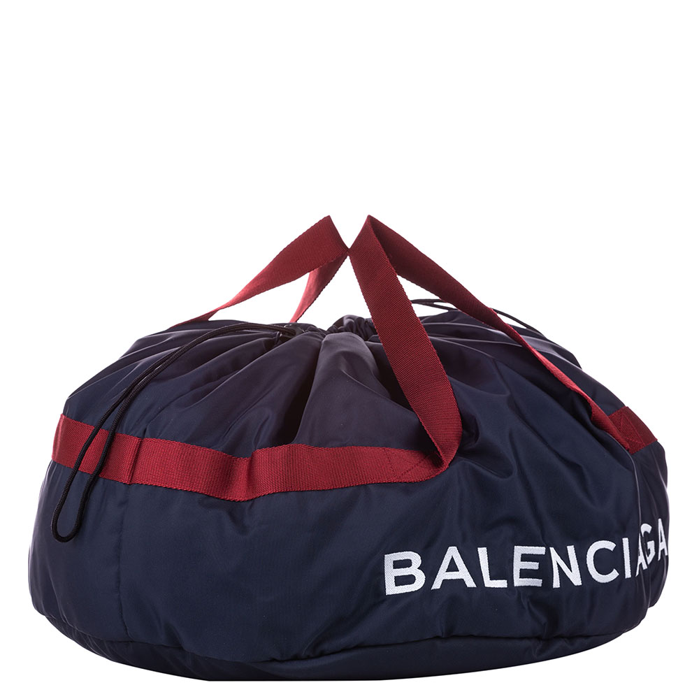 

Balenciaga Blue Nylon  Wheel Everyday Travel Bag, Black