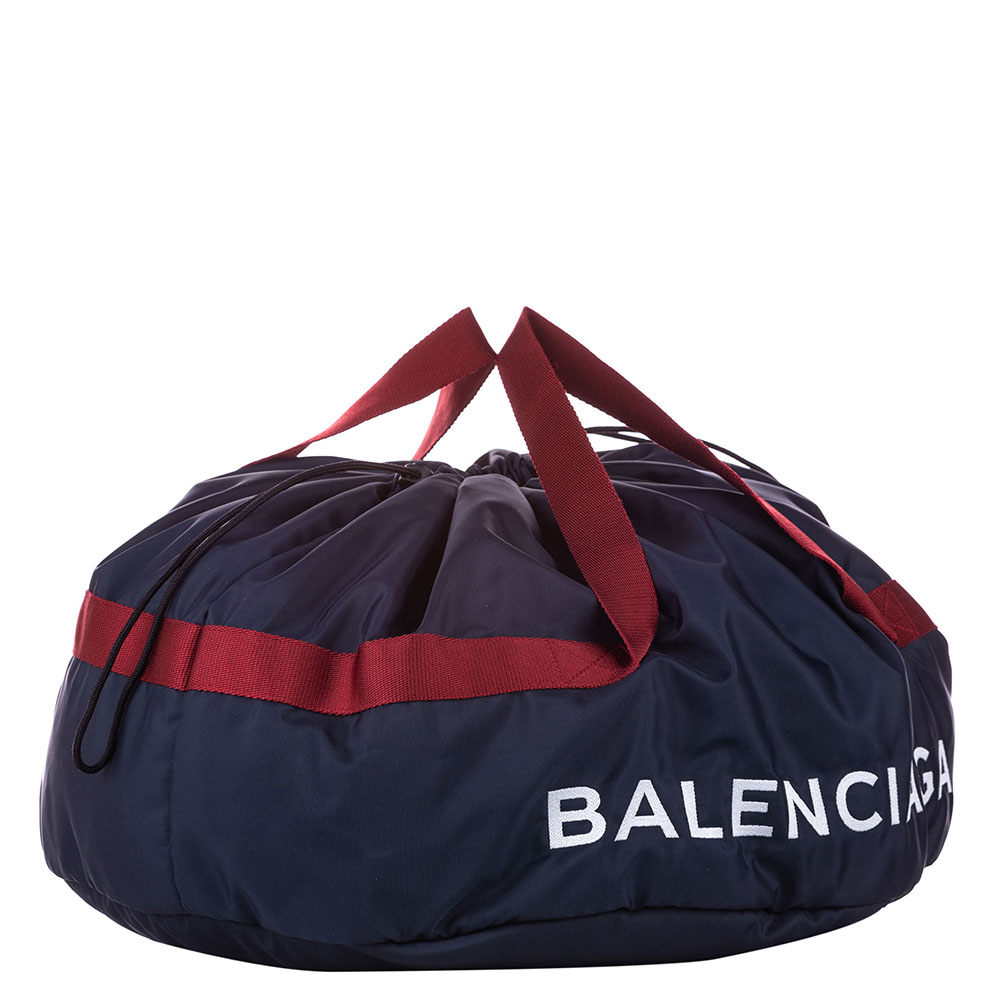 

Balenciaga Blue Nylon  Wheel Everyday Travel Bag, Black