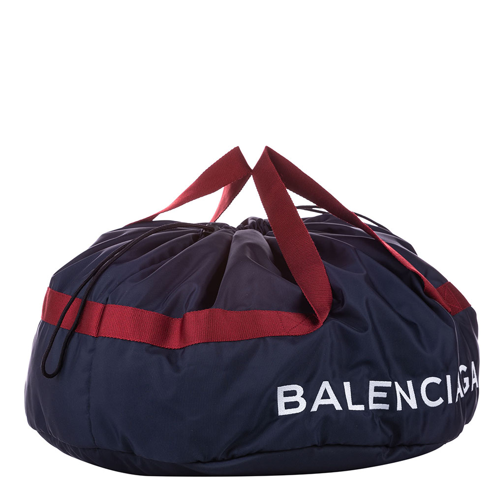 

Balenciaga Blue Nylon  Wheel Everyday Travel Bag, Black