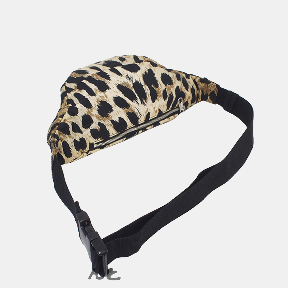 

Balenciaga Black/Multi Color B Leopard Print Nylon Belt Bag