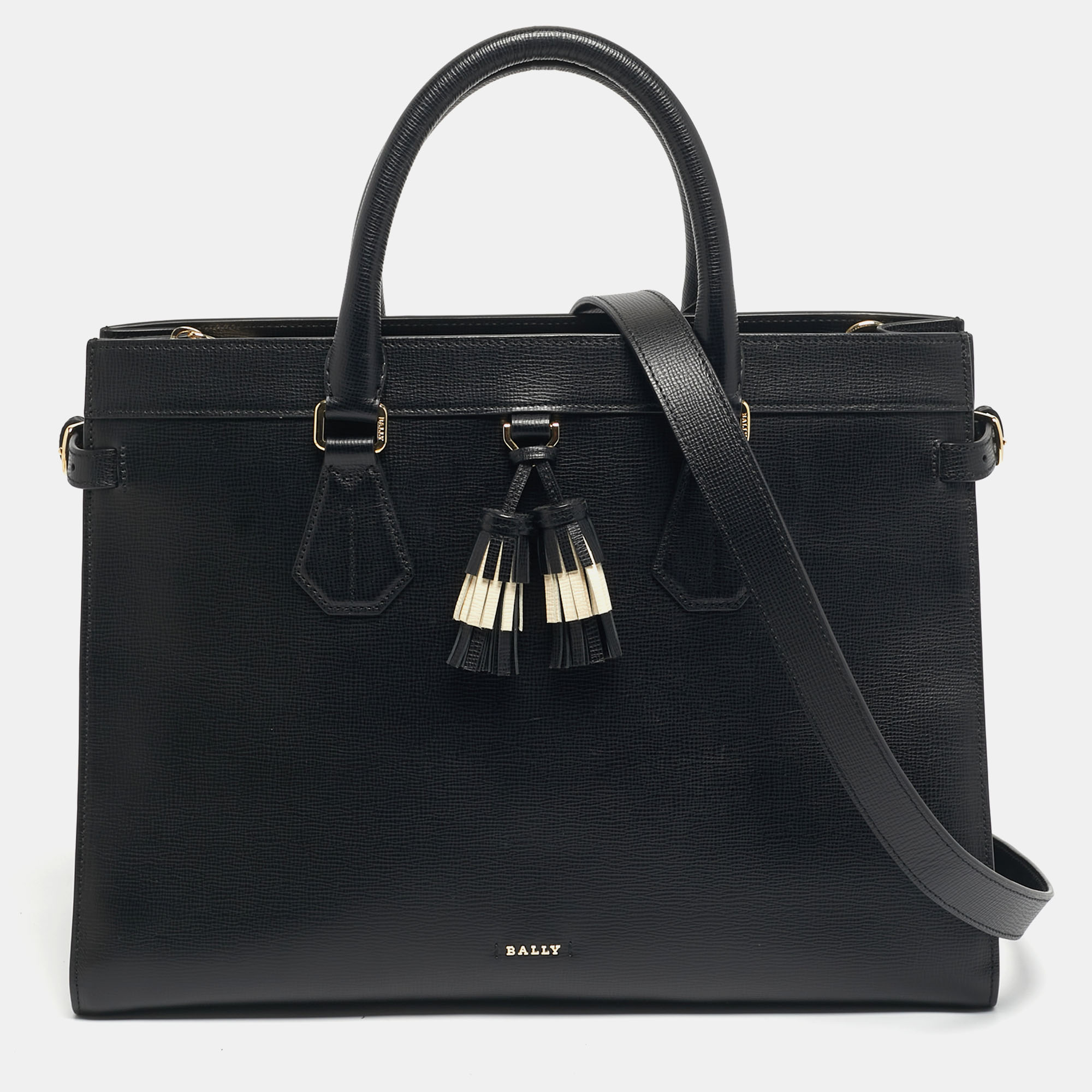 

Bally Black Leather Taby Satchel
