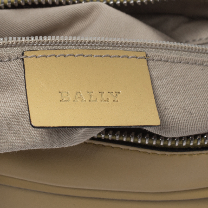 Pre-owned Bally Light Yellow Leather Zip Shoulder Bag