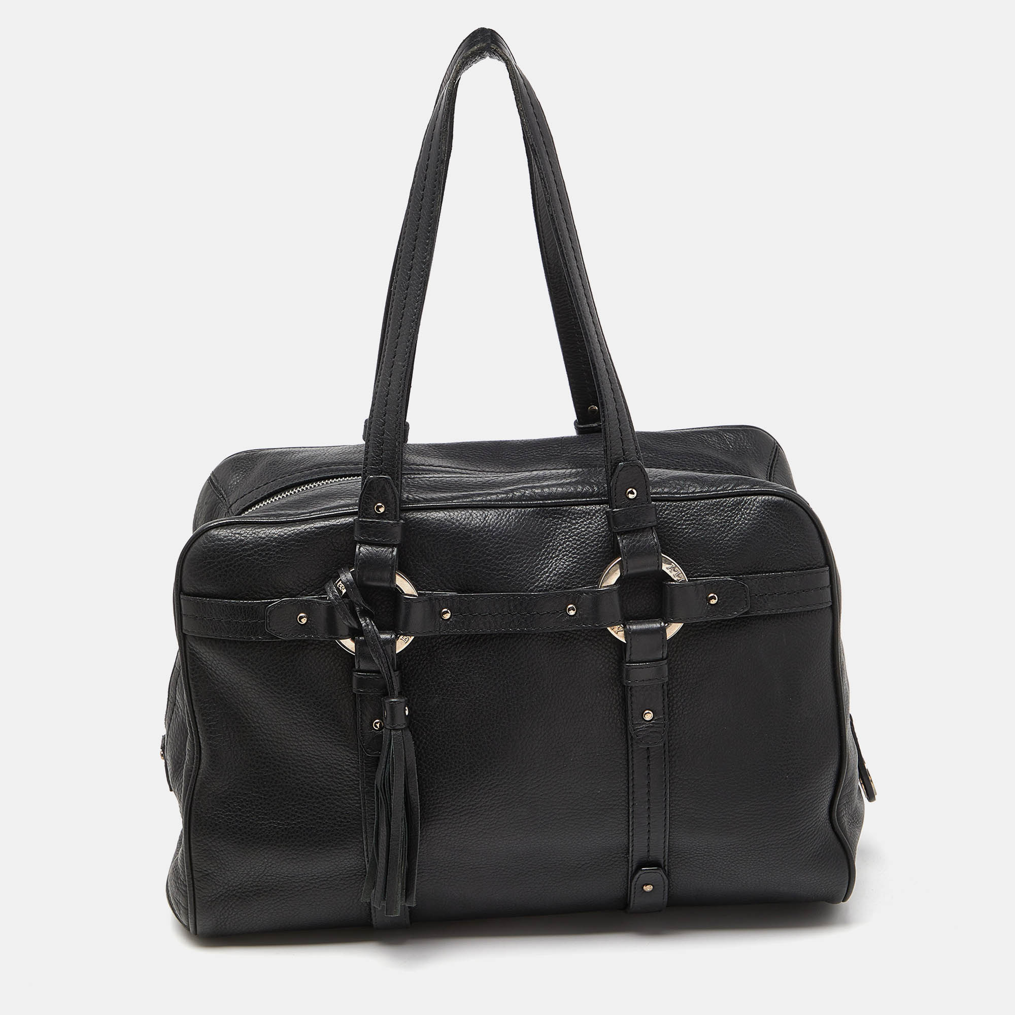 Pre-owned Bally Black Leather Charlyna Shoulder Bag