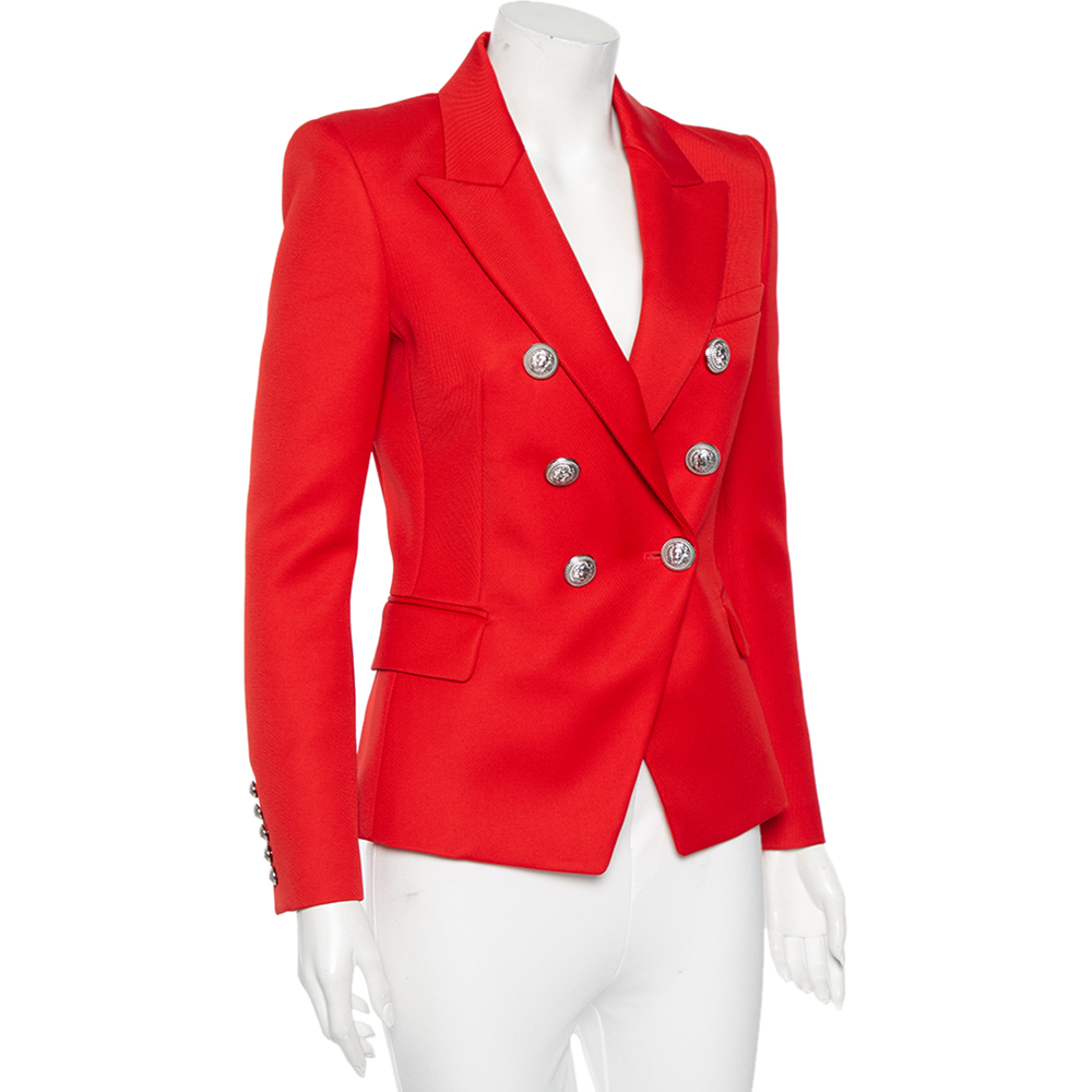 

Balmain Red Wool Double Breasted Blazer