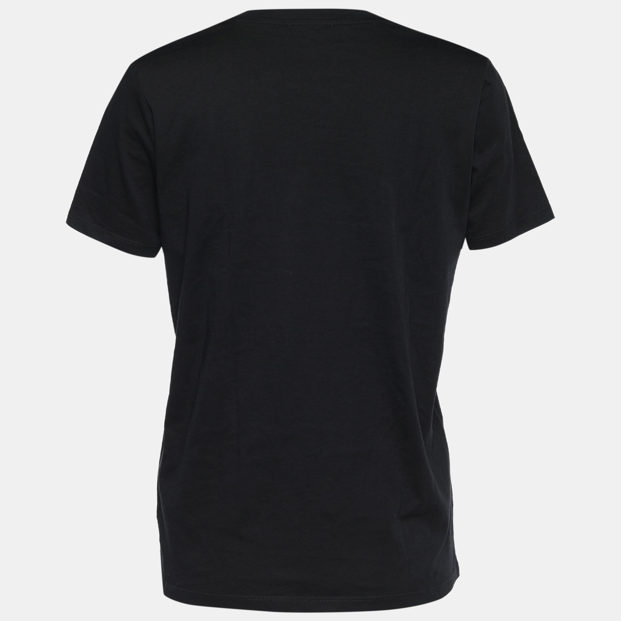

Balmain Black Logo Printed Cotton Short Sleeve T-Shirt