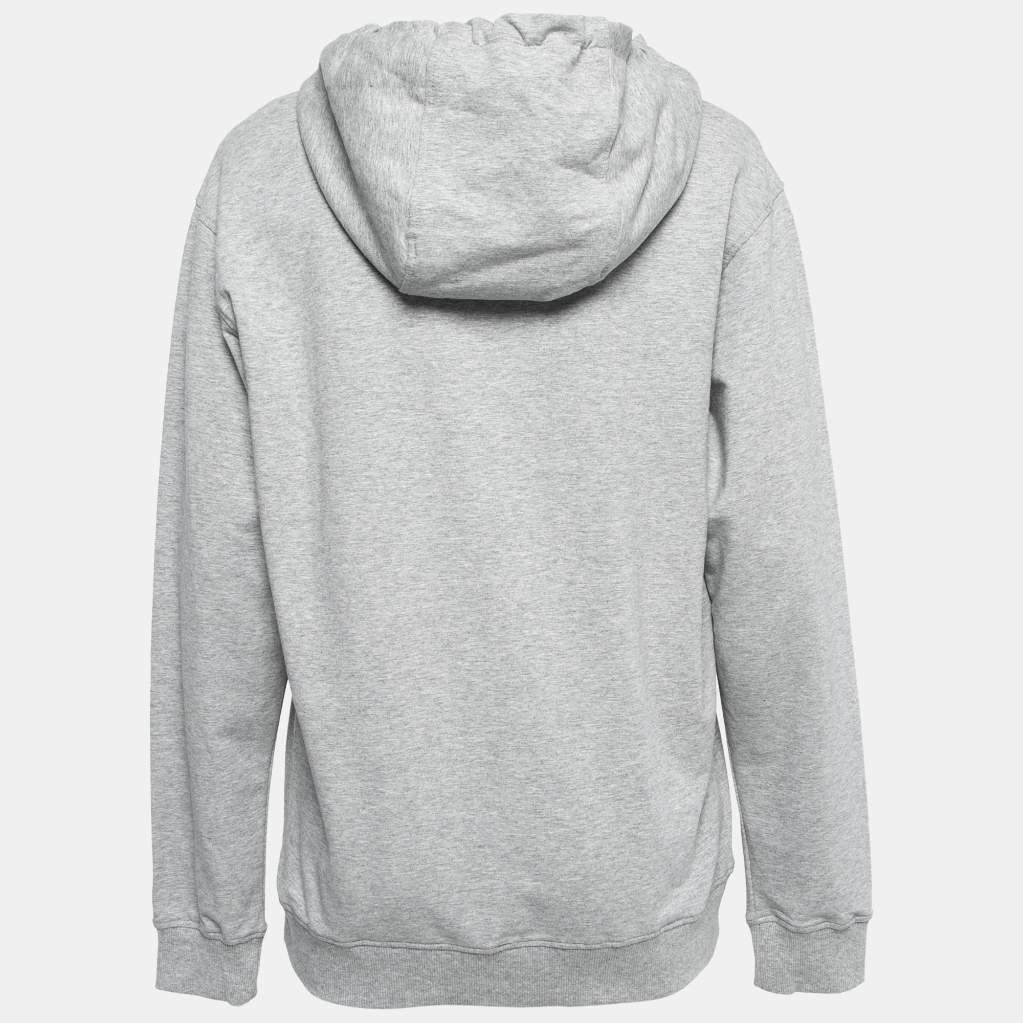

Balmain Grey Logo Printed Hooded Sweatshirt