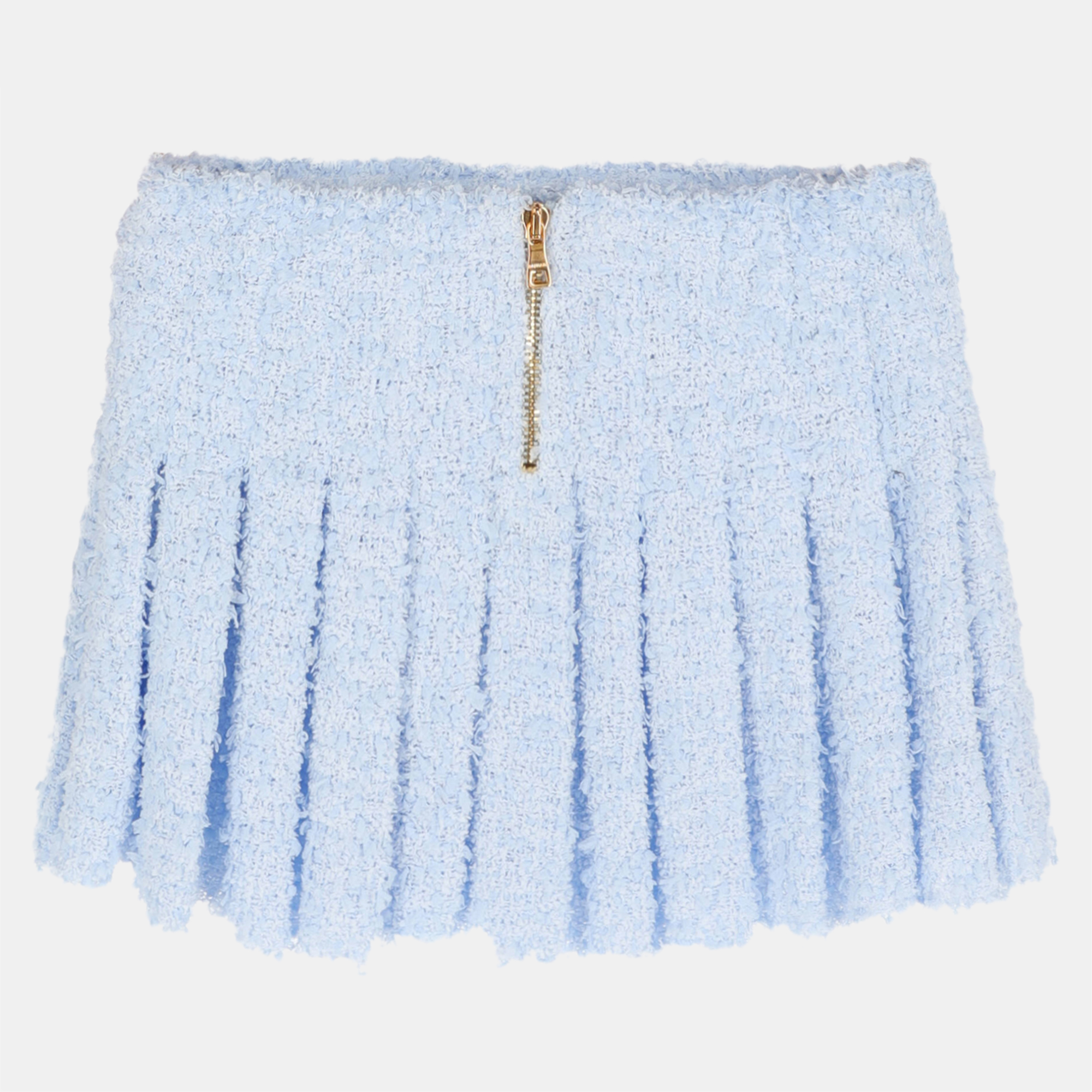 

Balmain Women' Synthetic Fibers Mini Skirt - Blue