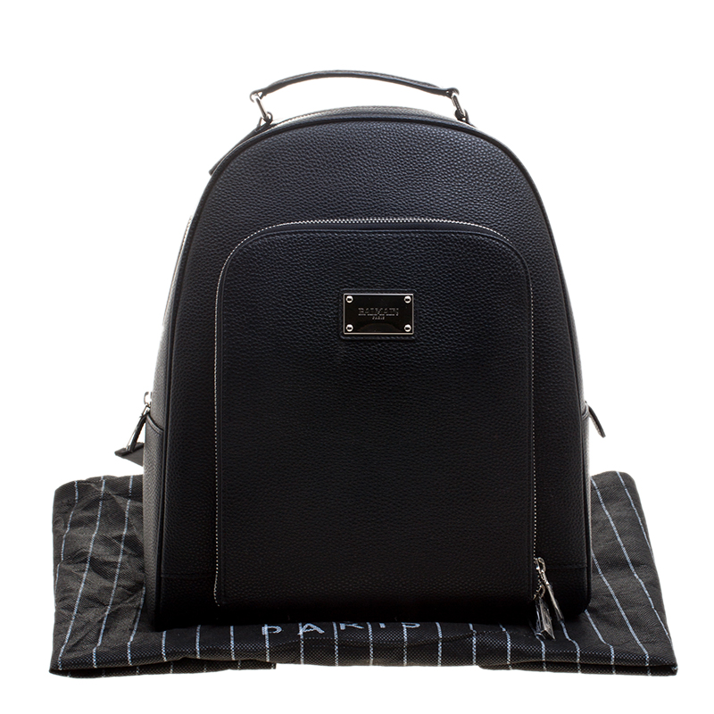 balmain backpack leather