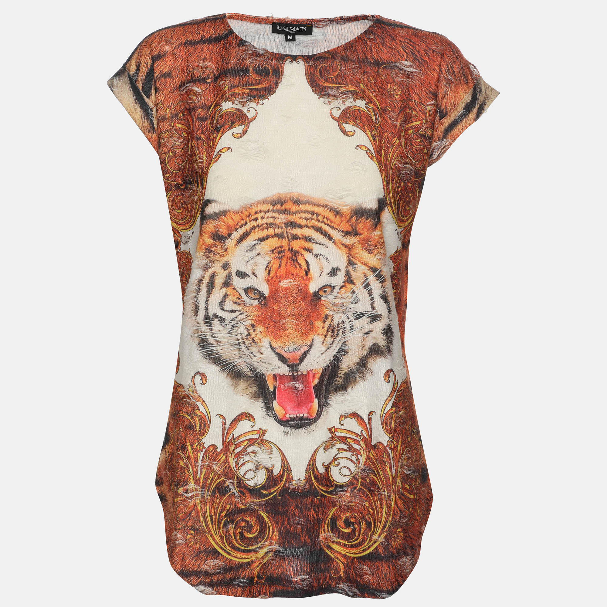 

Balmain Multicolor Animal Print Jersey T-Shirt M