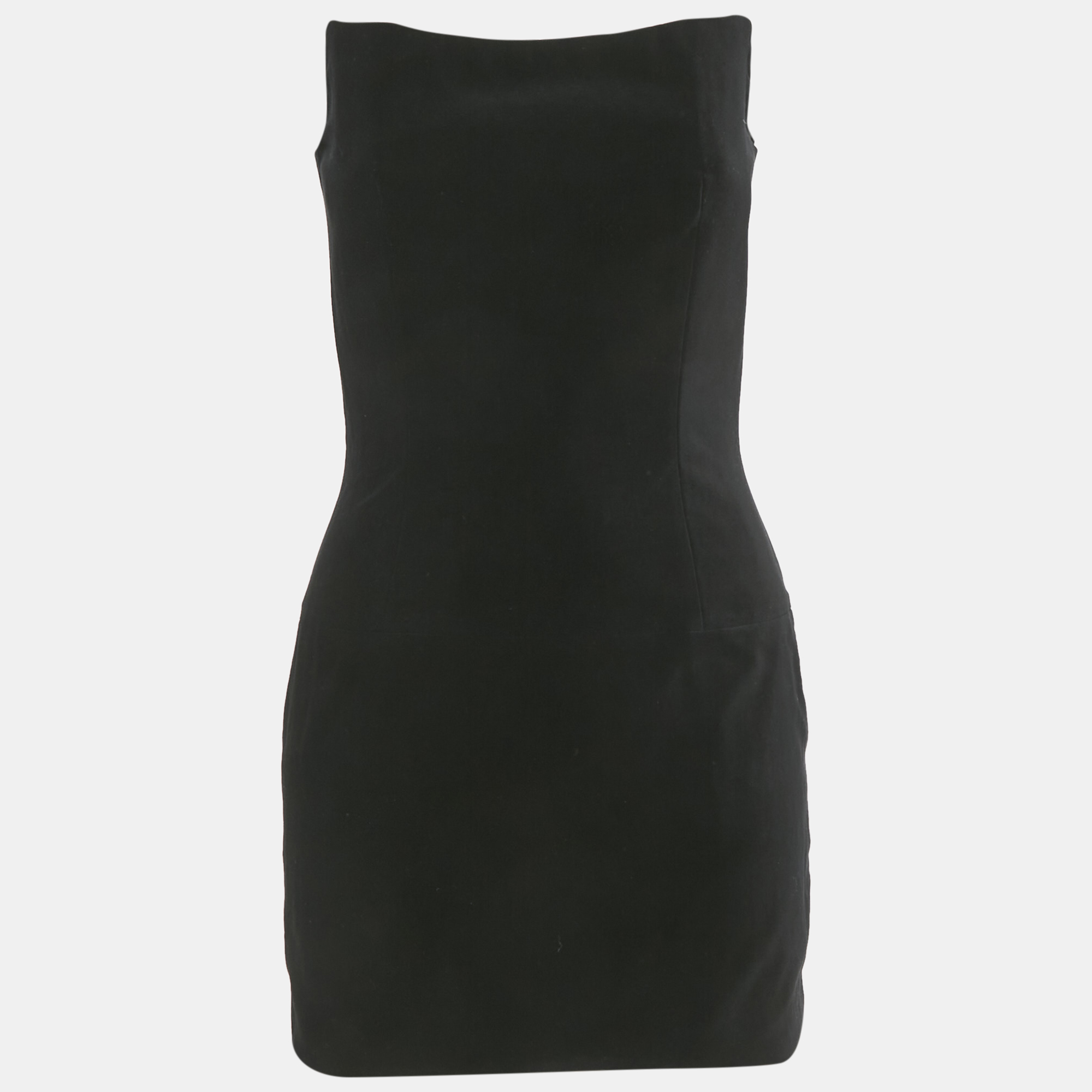 

Balmain Black Velvet Strapless Mini Dress M