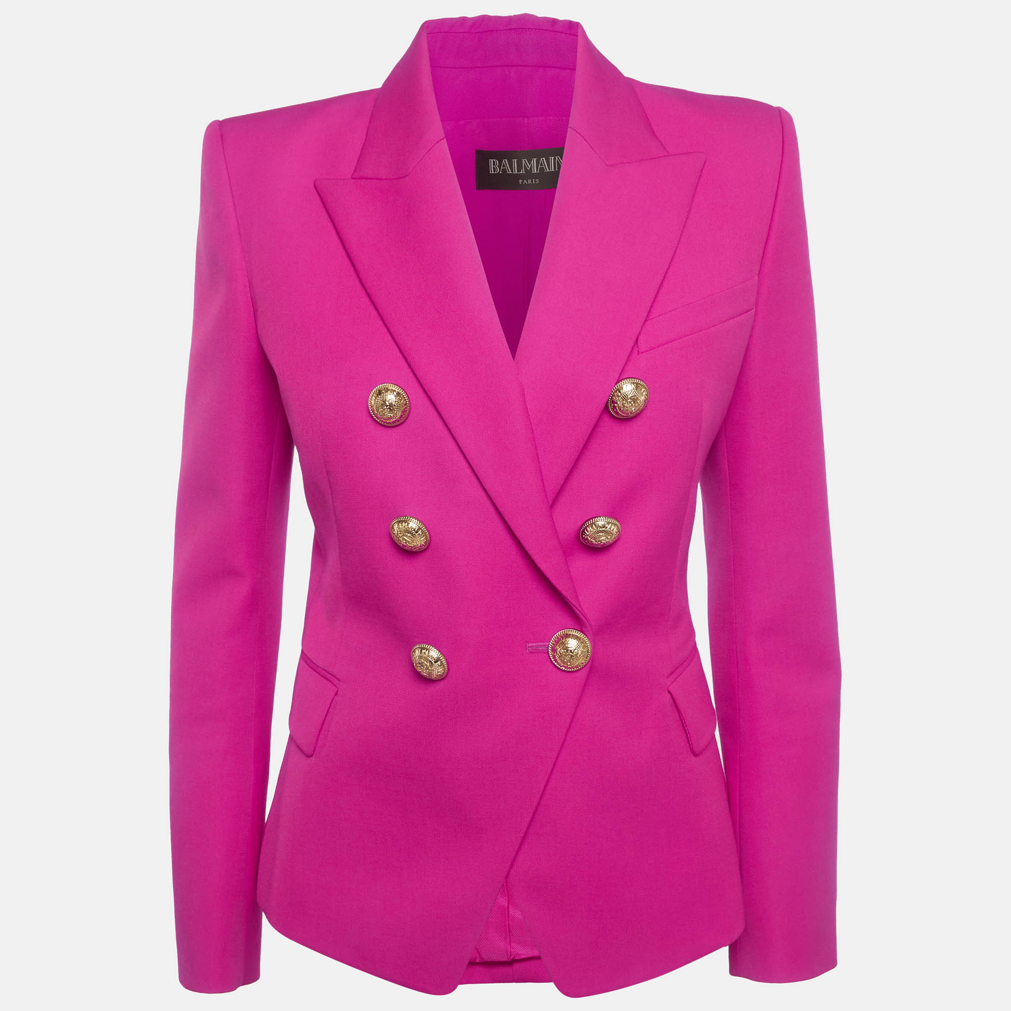 

Balmain Pink Wool Double Breasted Blazer M