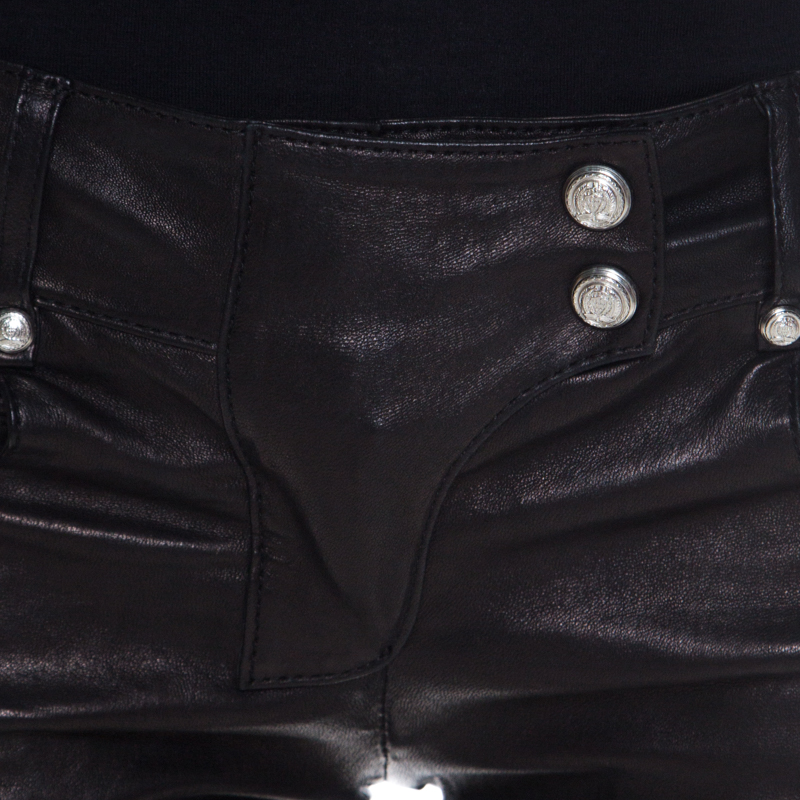 Balmain Black Skinny Leather Pants S Balmain | The Luxury Closet