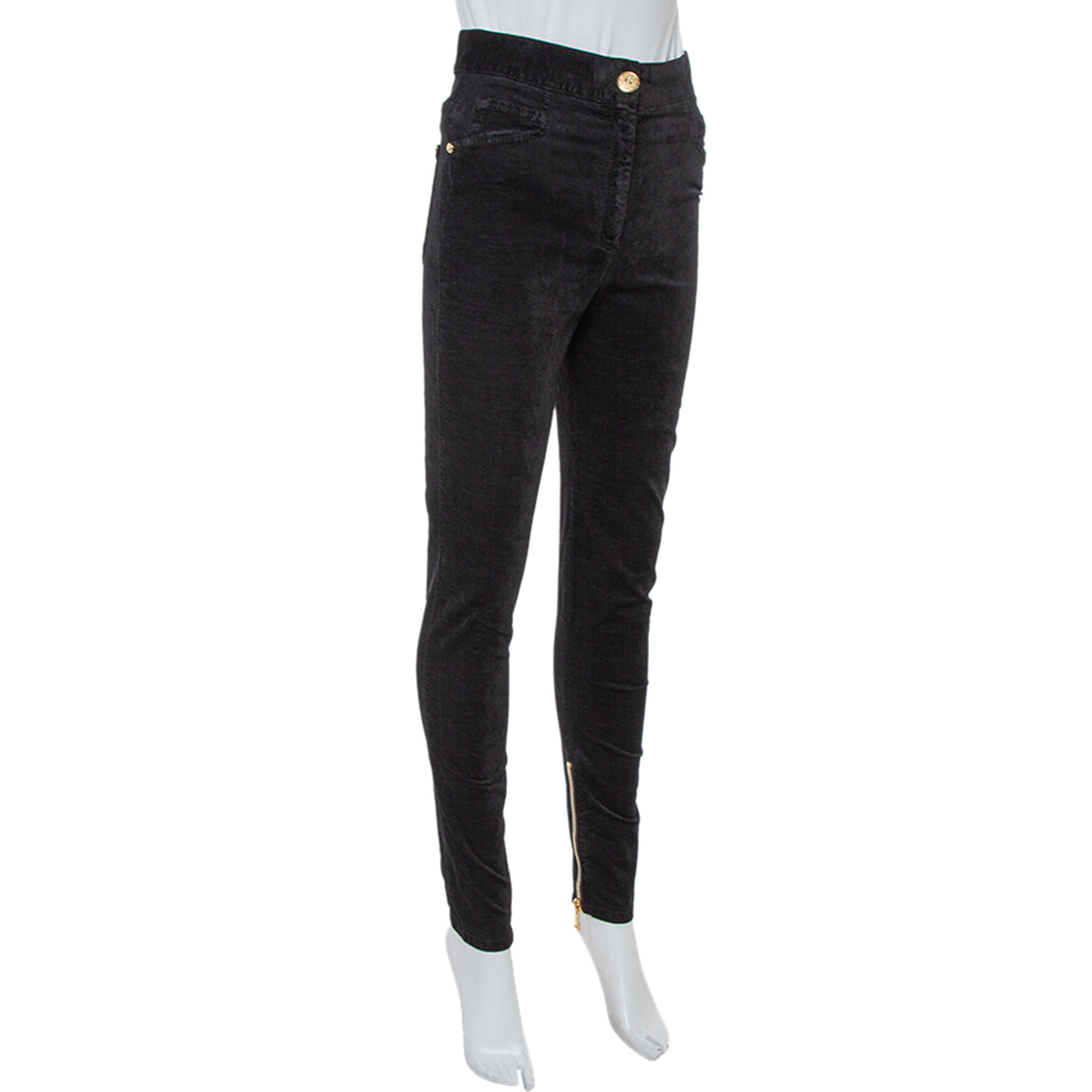 

Balmain Black Velvet Tapered Jeans