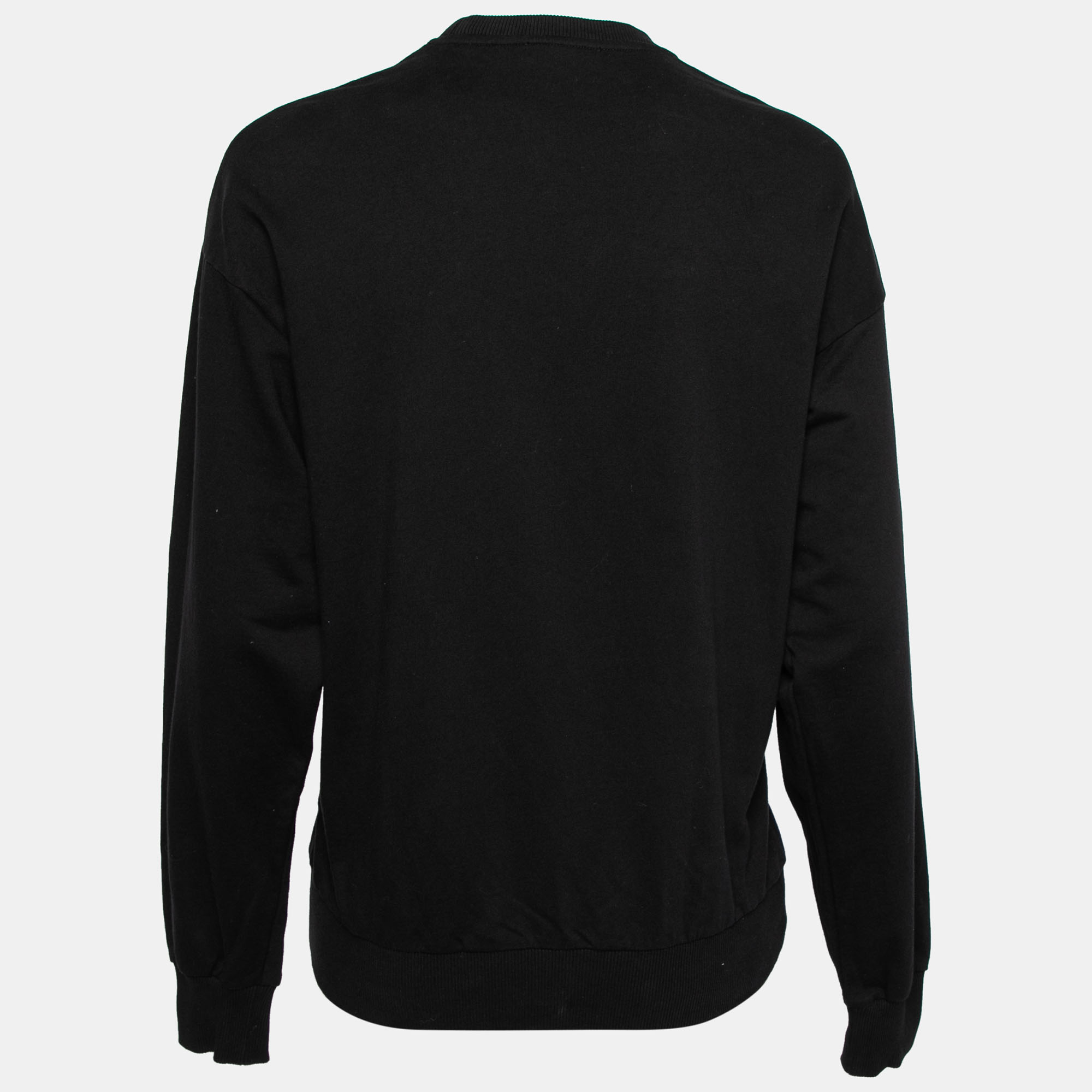 

Balmain Black Cotton Oversize Logo Printed Long Sleeve Sweatshirt