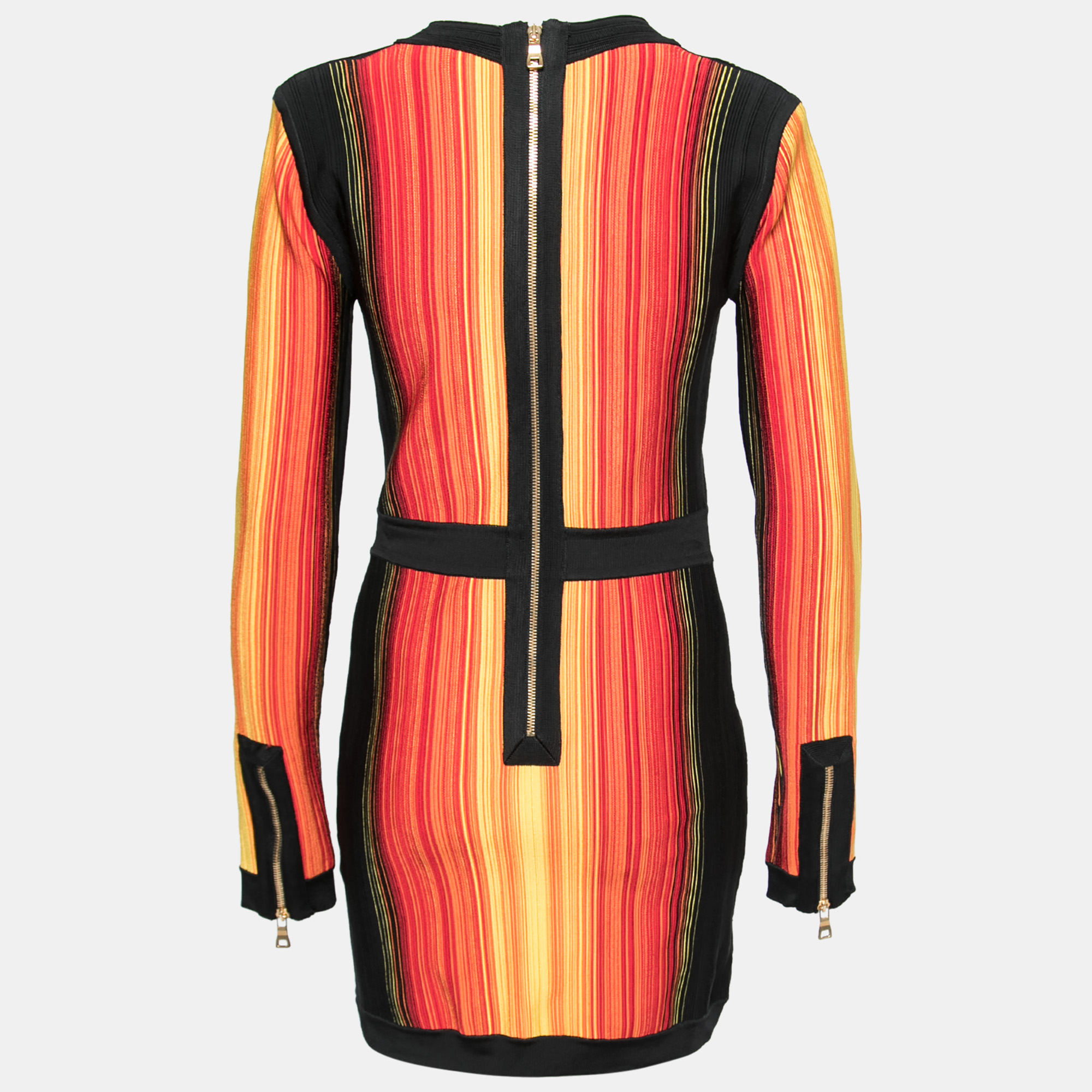 

Balmain Multicolor Striped Knit Long Sleeve Mini Dress