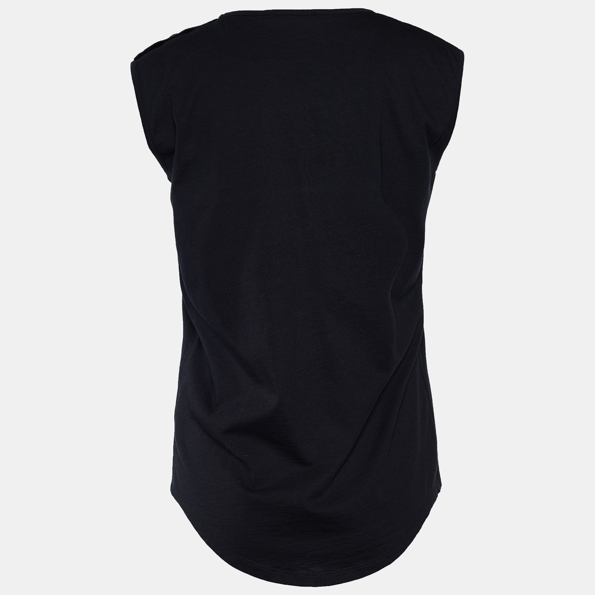 

Balmain Black Cotton Logo T-Shirt