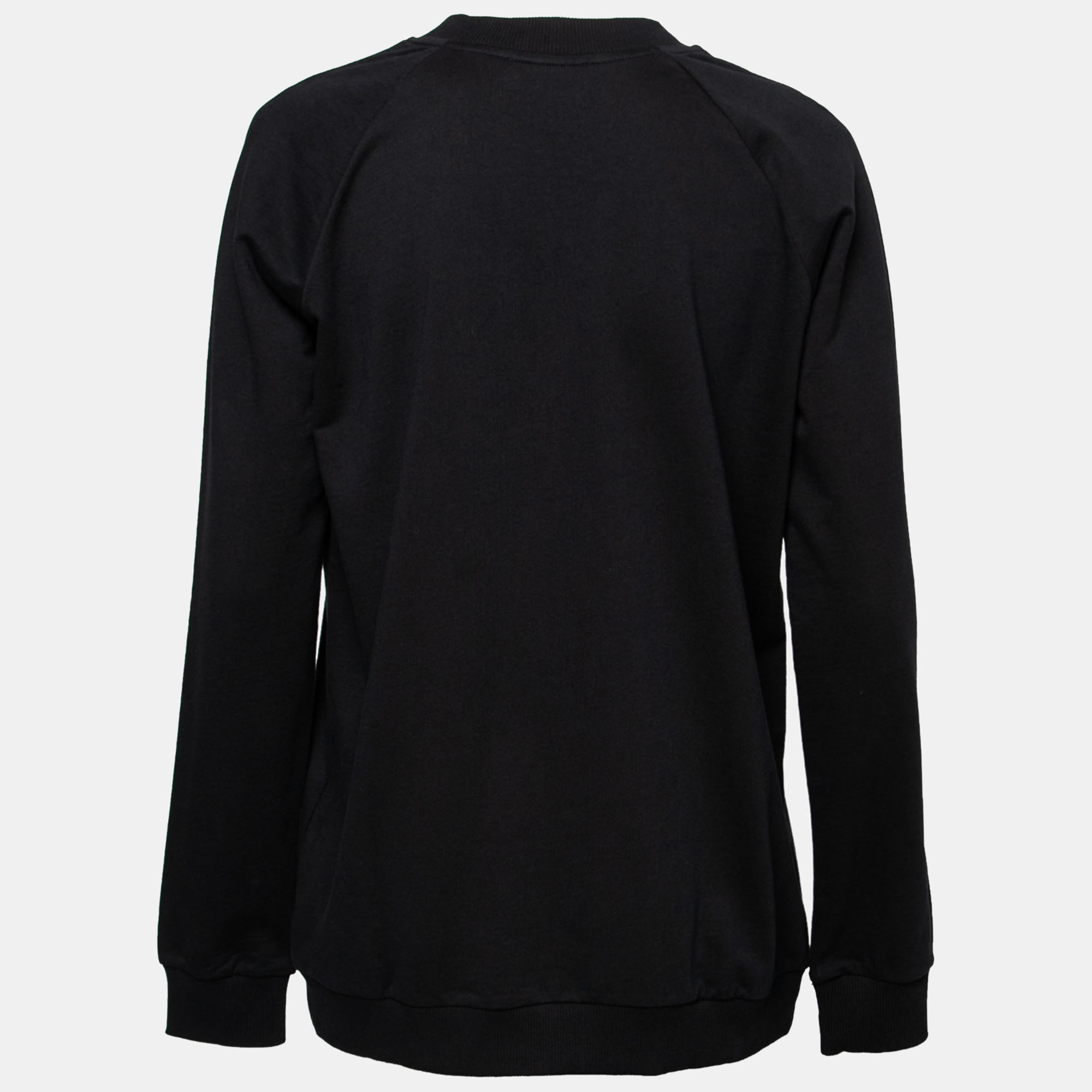 

Balmain Black Logo Print Cotton Sweatshirt