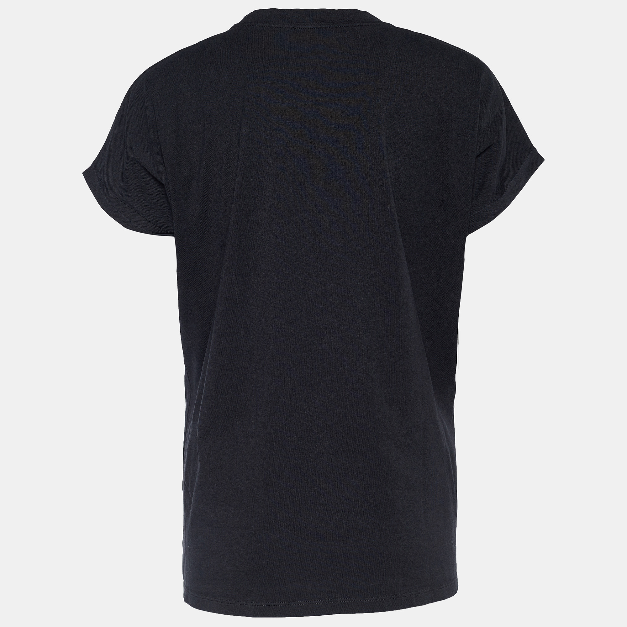 

Balmain Black Jersey Logo Print Crew Neck T-Shirt