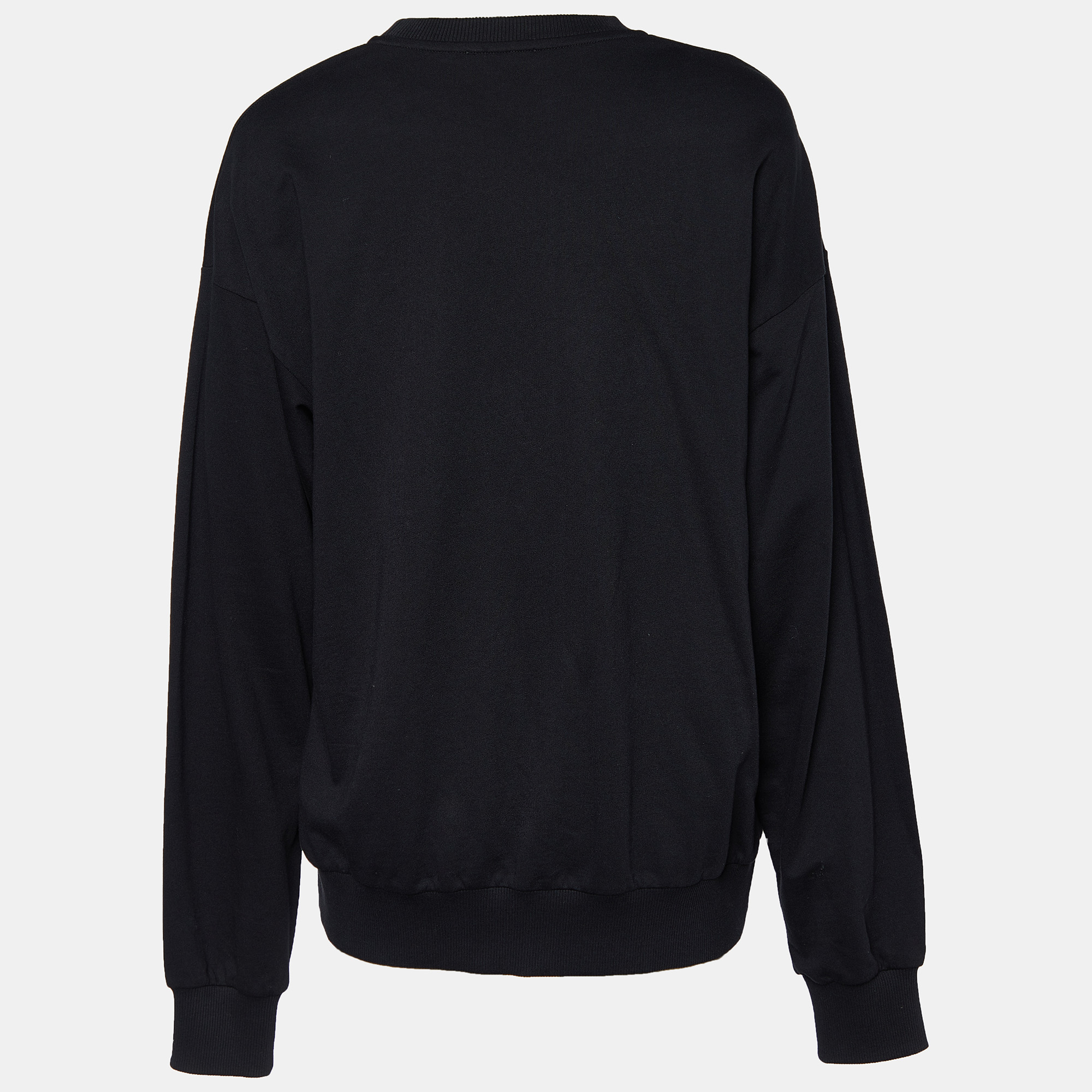

Balmain Black Logo Printed Cotton Sweatshirt