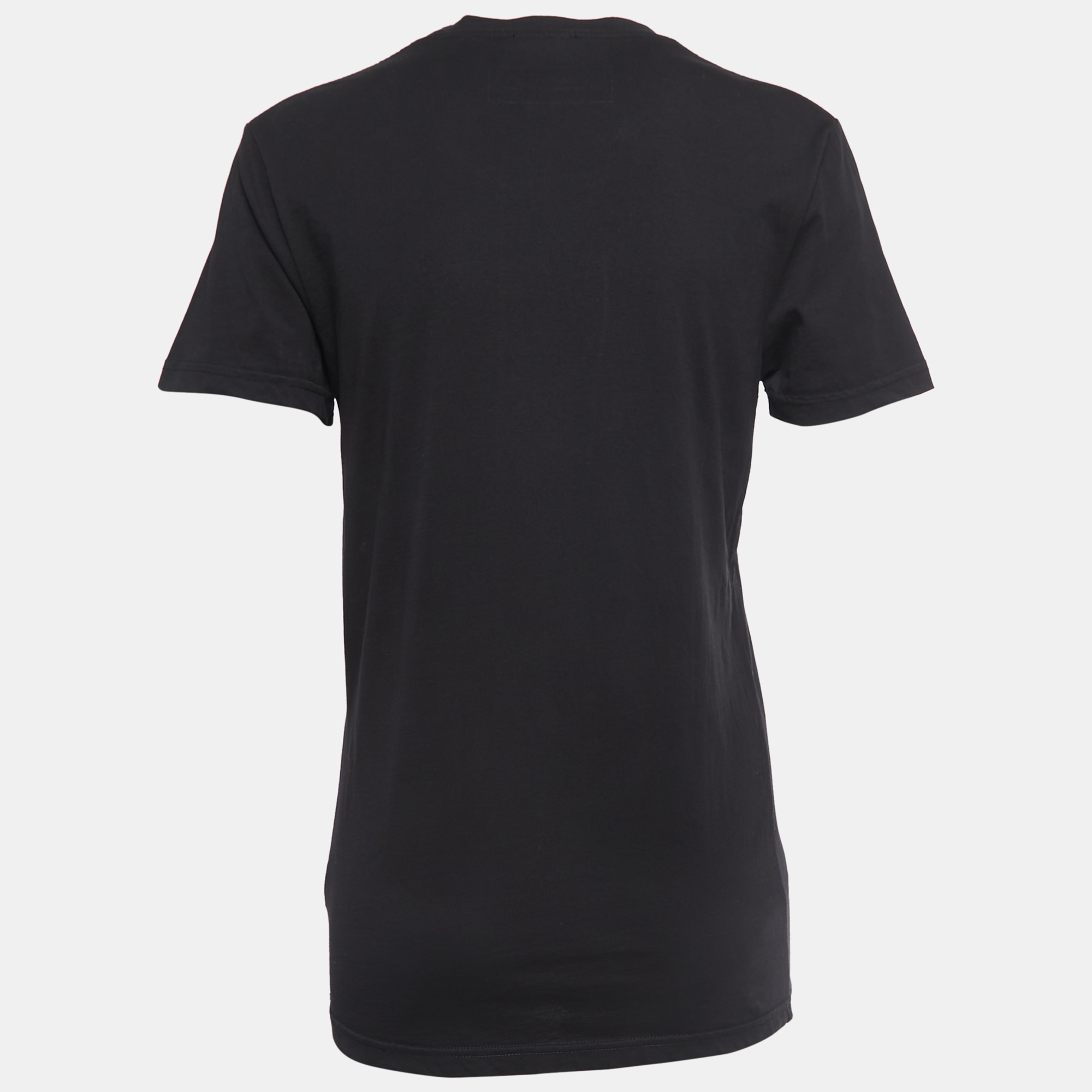 

Balmain Black Logo Print Cotton Crew Neck Short Sleeve T-Shirt
