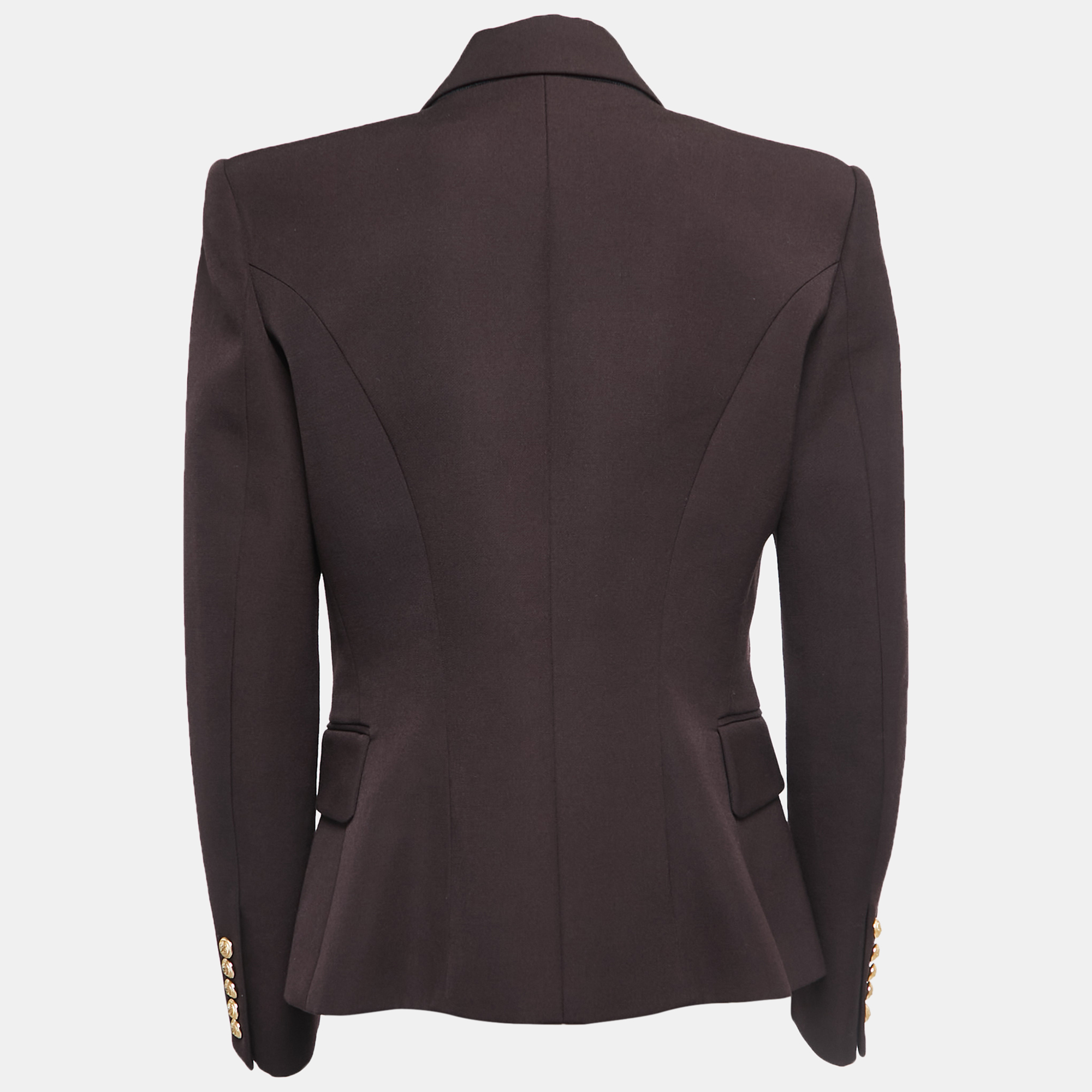 

Balmain Brown Wool Double Breasted Blazer