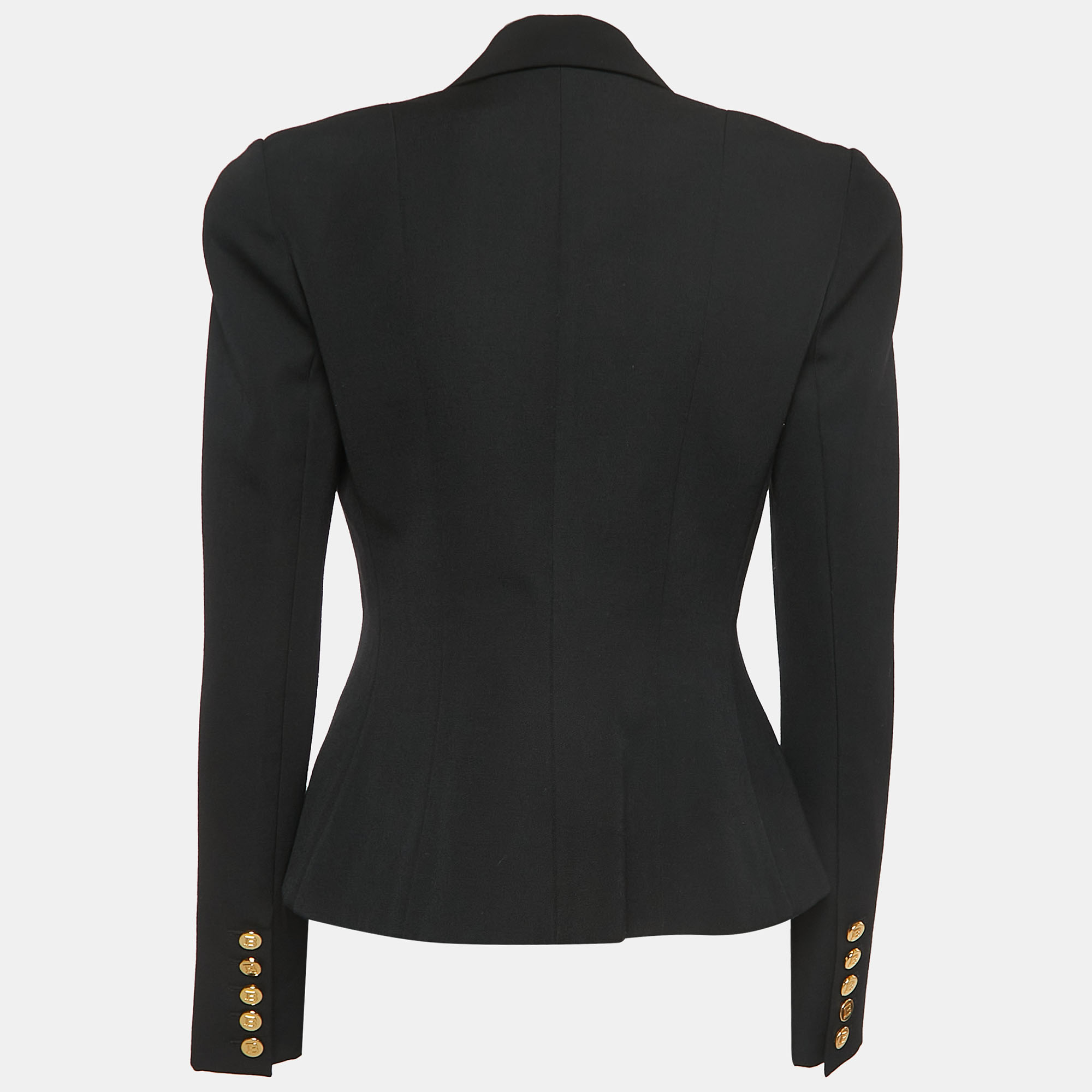 

Balmain Black Wool Single-Button Blazer