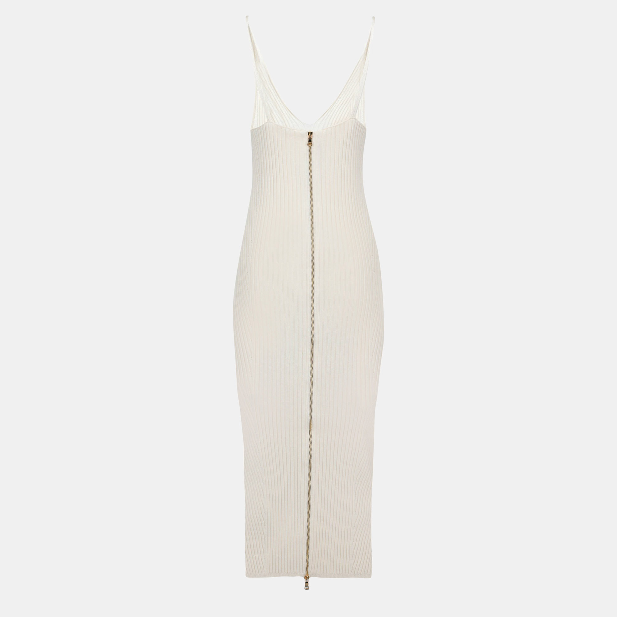 

Balmain Women' Synthetic Fibers Longuette Dress - Ecru, Beige