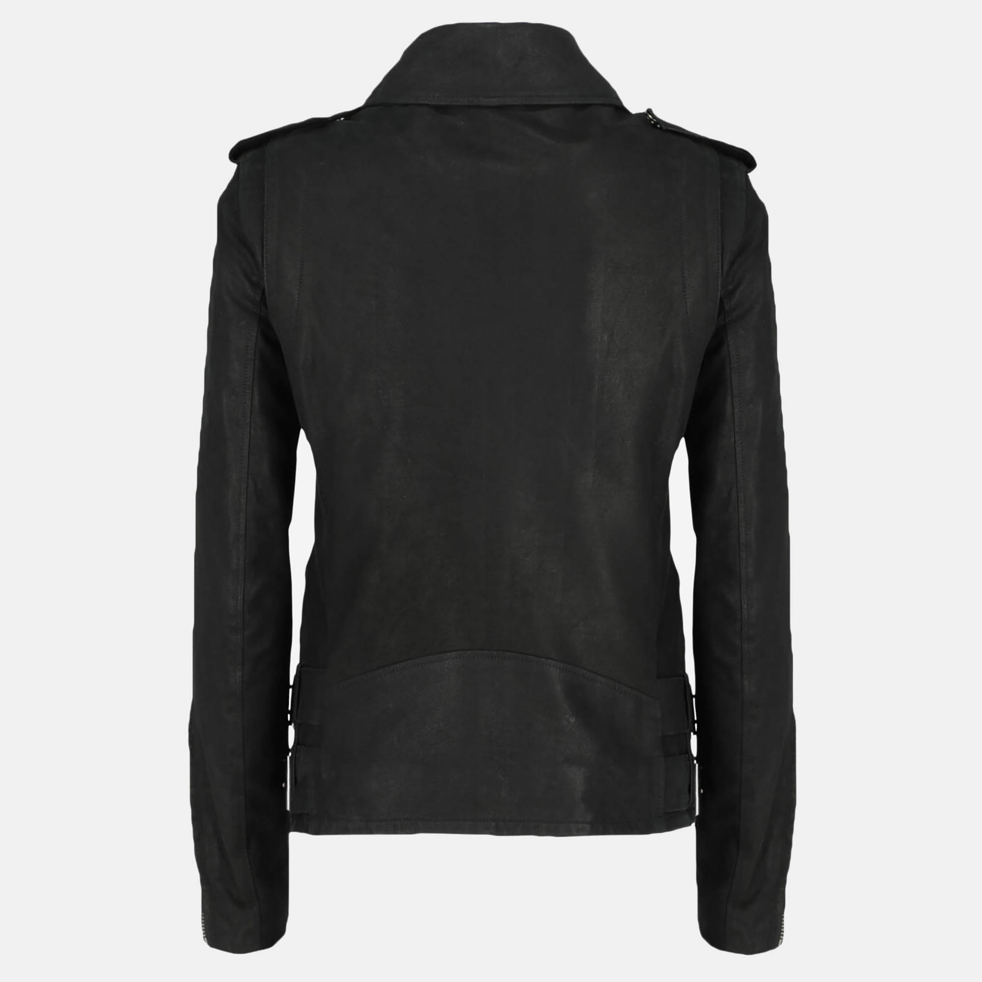 

Balmain Women's Leather Biker Jacket - Black