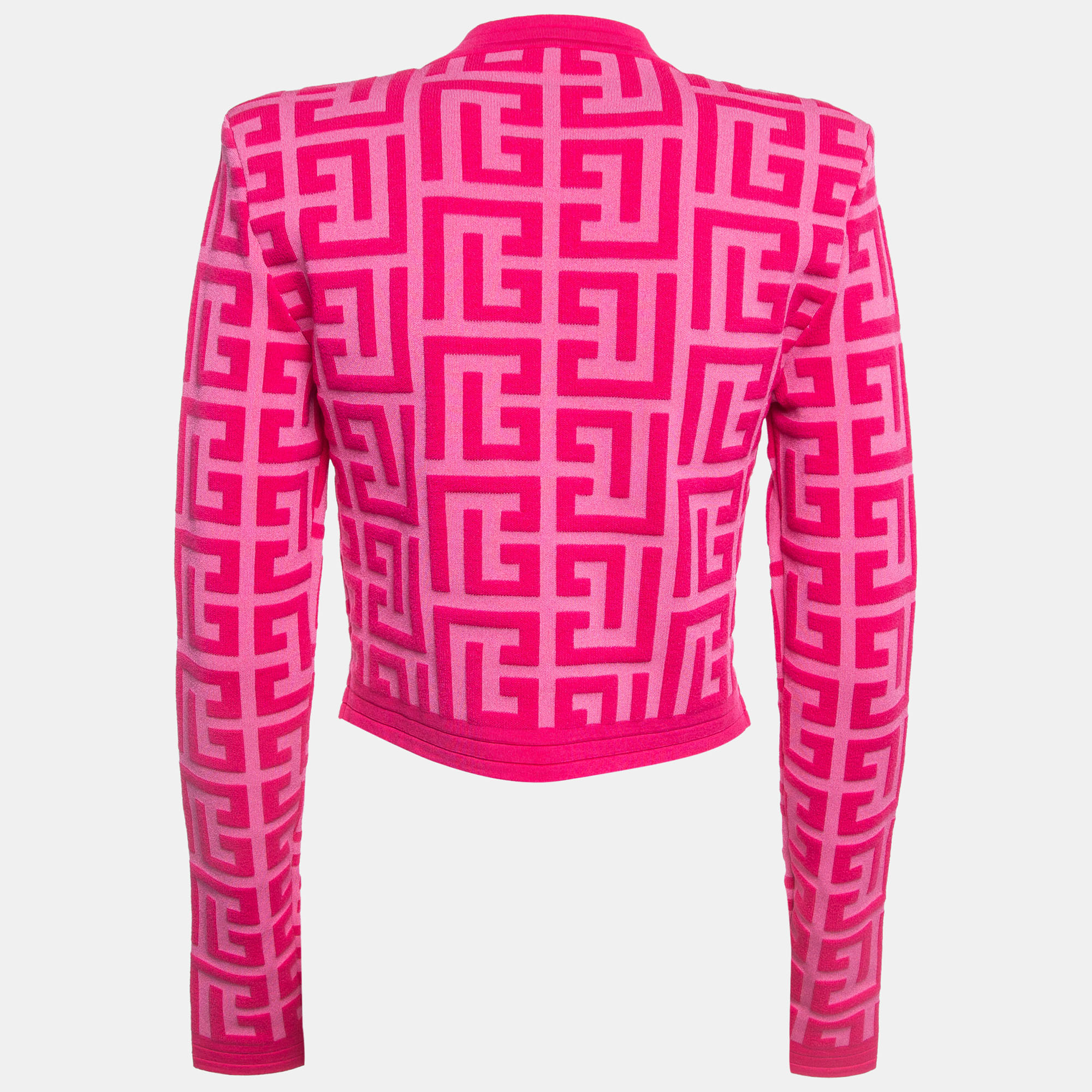 

Balmain X Barbie Pink Jacquard Knit Jacket